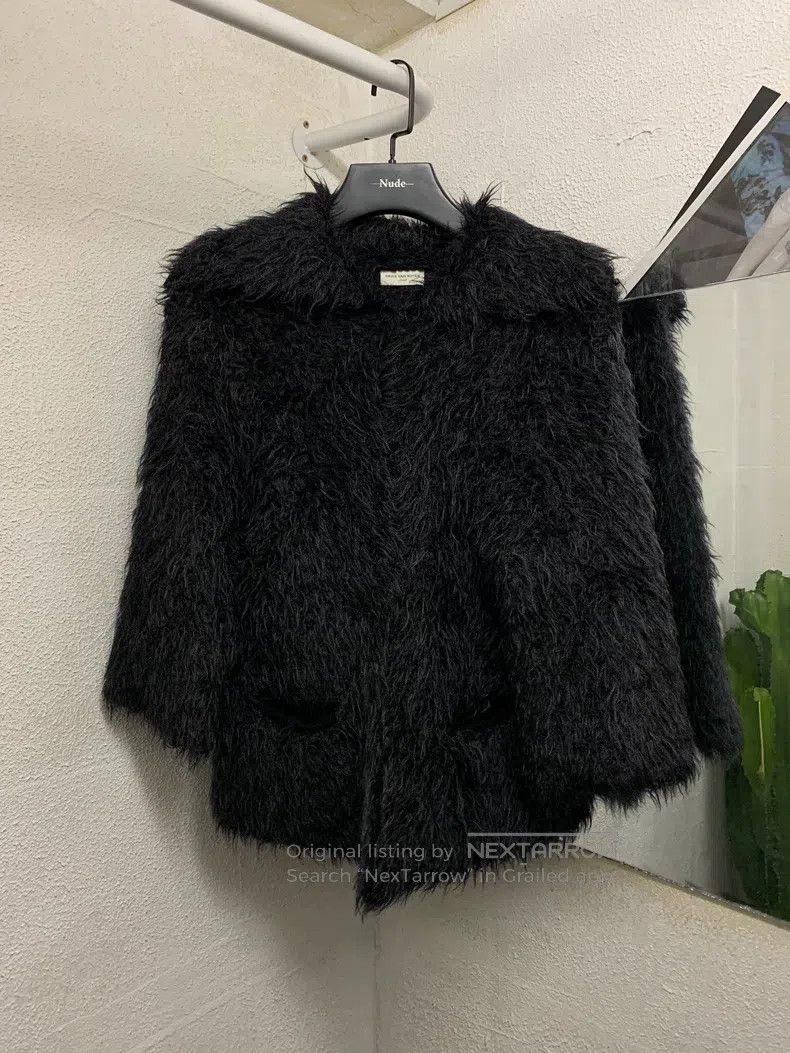 Dries Van Noten DRIES VAN NOTEN Mohair Fuzzy Coat Size S / US 4 / IT 40 - 1 Thumbnail