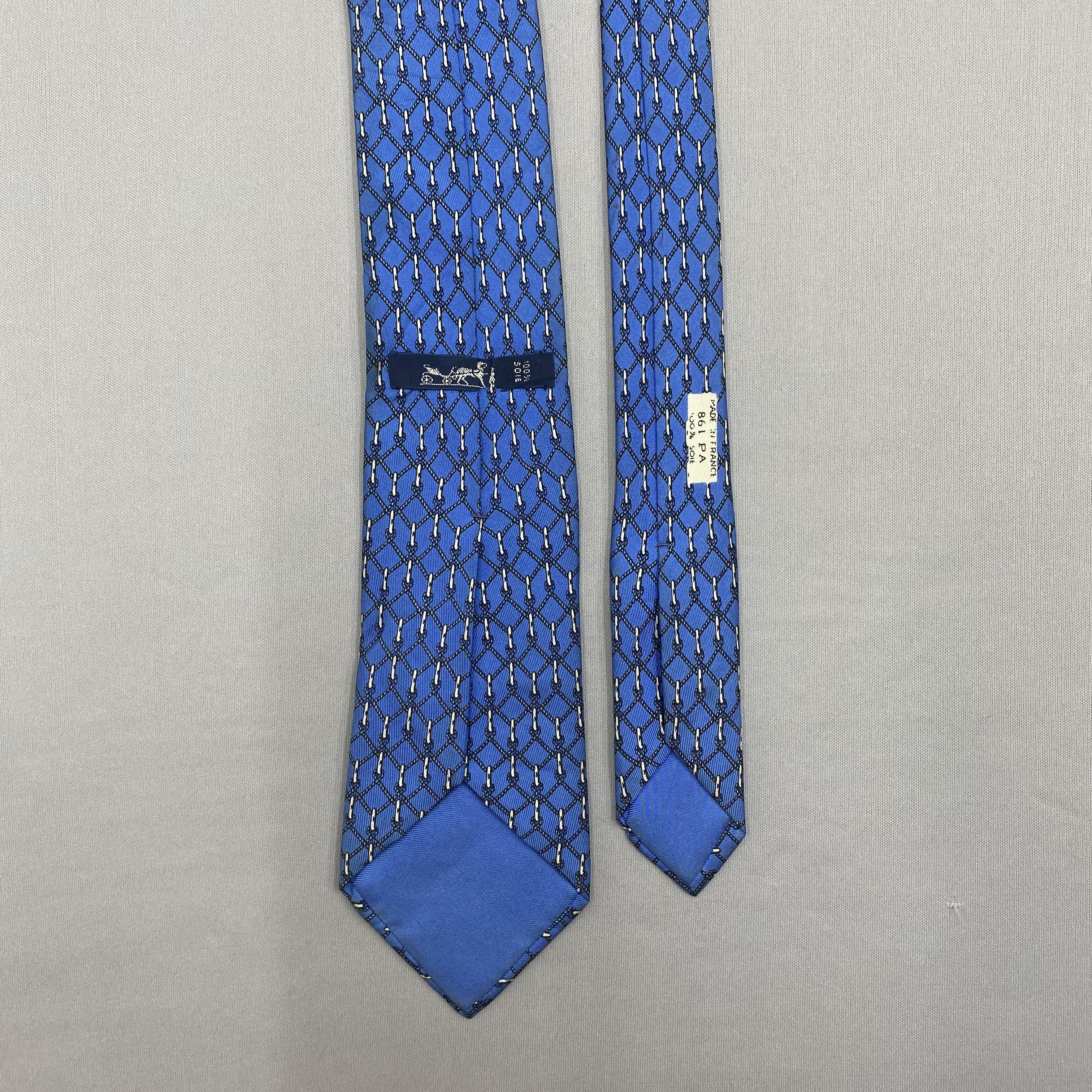 Hermes Vintage Hermes SILK Necktie Cravate Pure Silk Size ONE SIZE - 6 Thumbnail