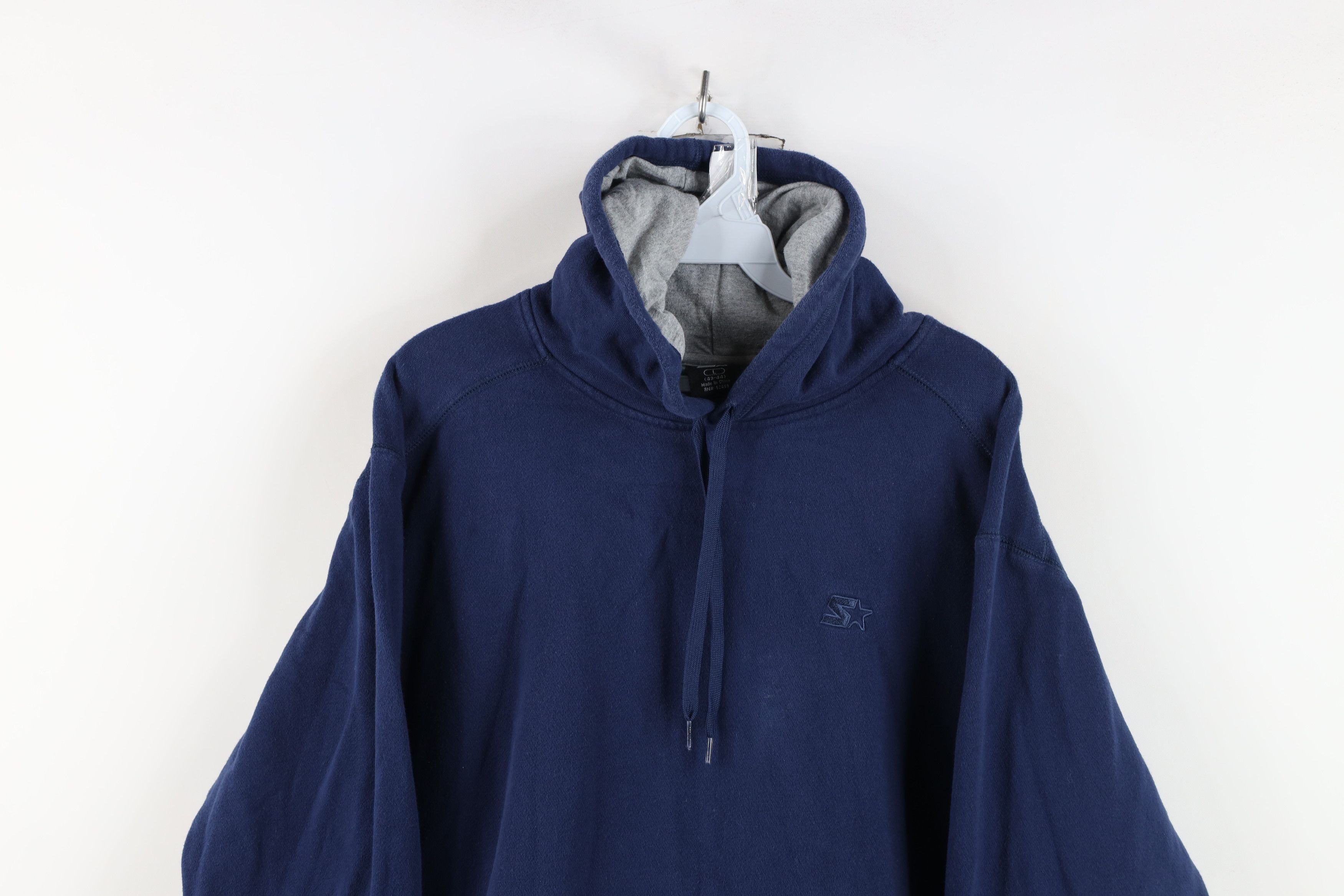 Starter Vintage Starter Classic Logo Hoodie Sweatshirt Navy Blue Size US L / EU 52-54 / 3 - 2 Thumbnail