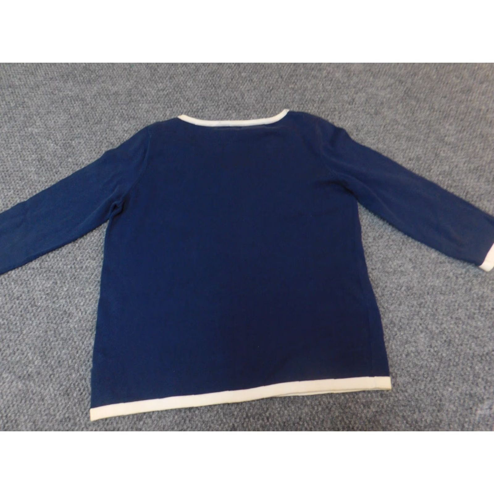 Jones New York Jones New York Sweater Womens Pullover V-Neck Blue Adult Small Size S / US 4 / IT 40 - 5 Thumbnail