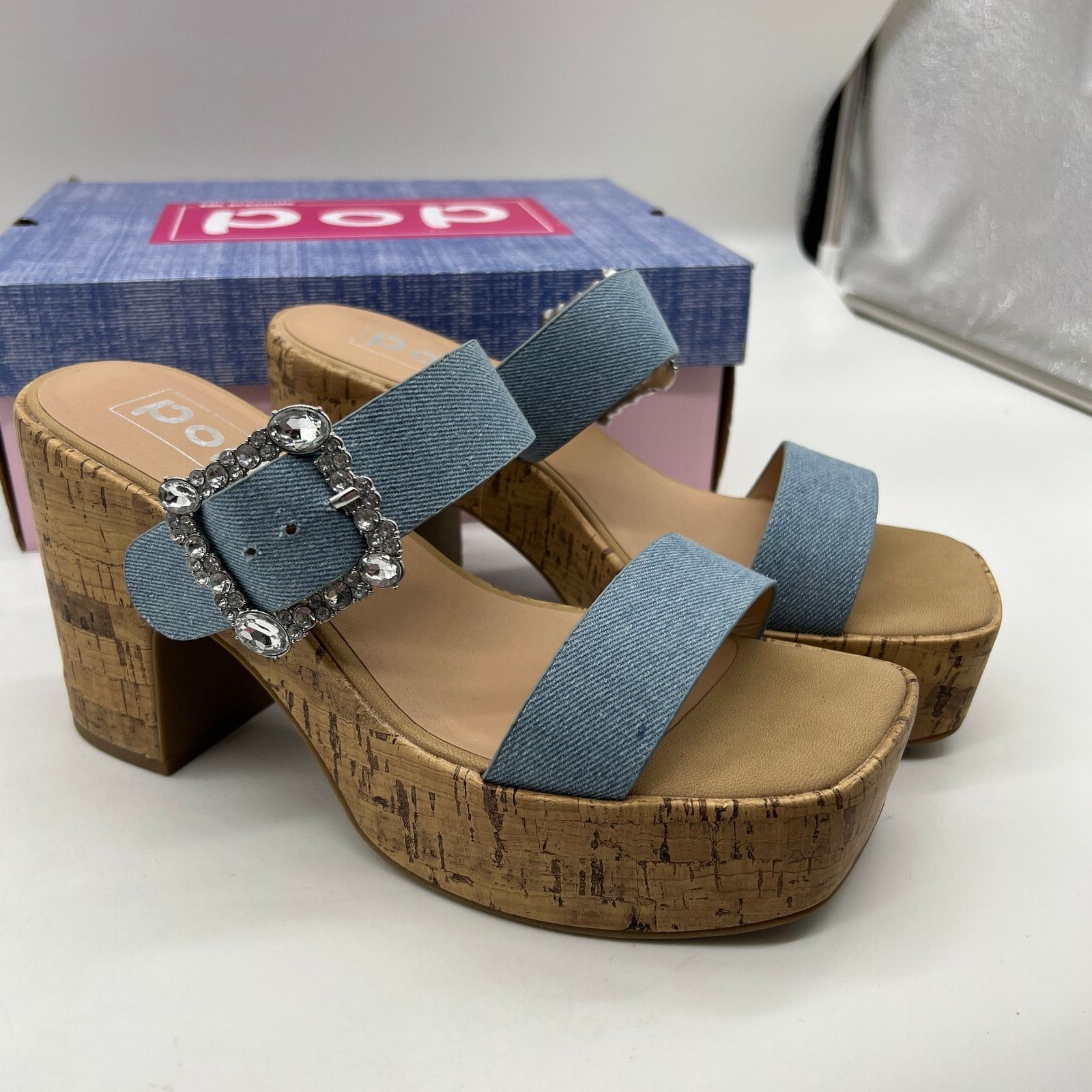 Other Pop Womens Kallie Heeled Sandals Pink Fuschia Multicolor Size US 8.5 / IT 38.5 - 1 Thumbnail