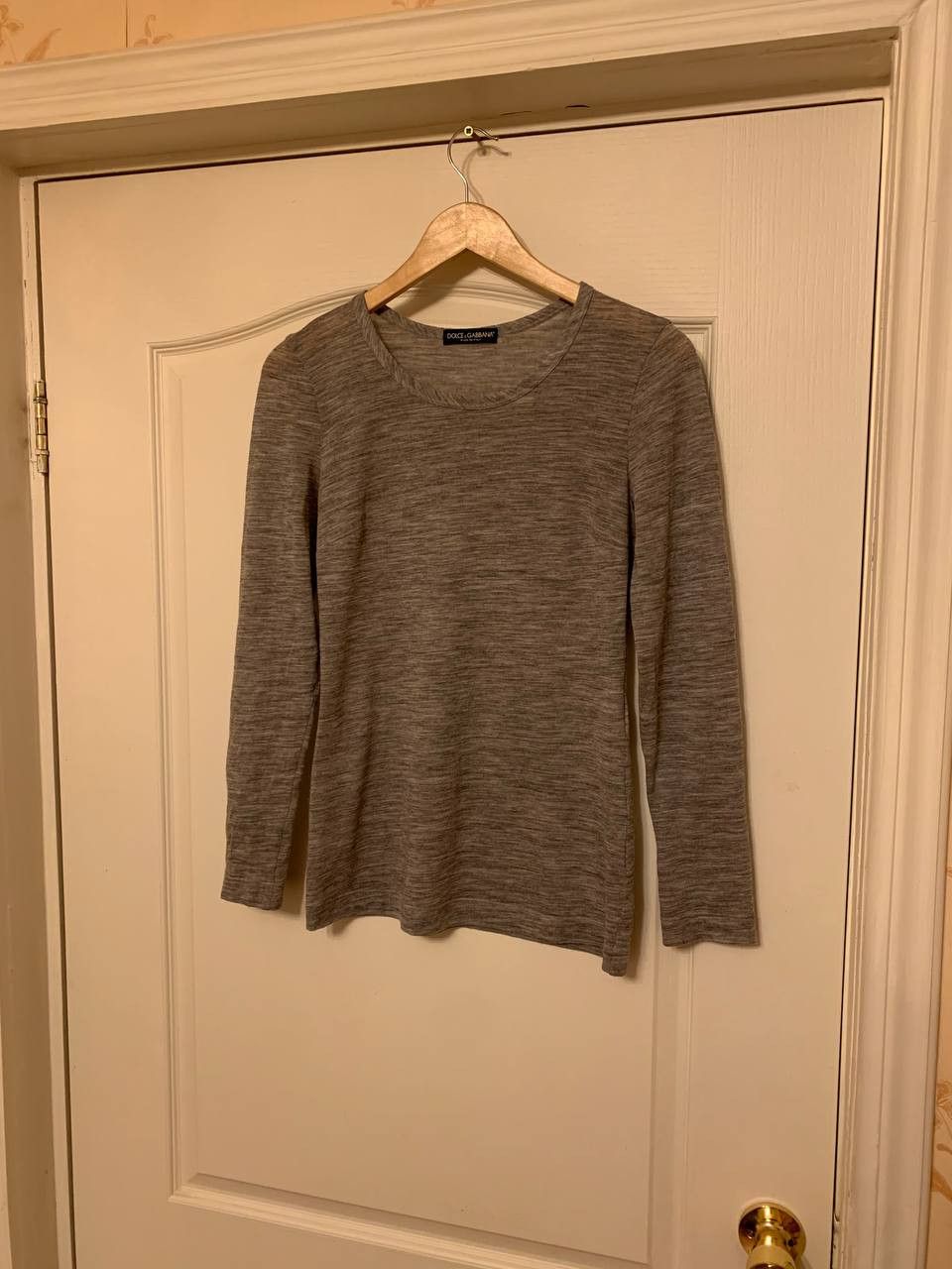 image of Dolce Gabbana Silk Long Sleeve in Grey, Women's (Size XS)