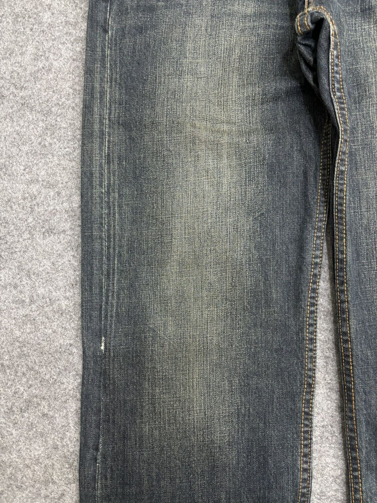 Designer 💥Japanese Brand Koi Fish Embroidery Double Pocket Denim F542 Size US 31 - 6 Thumbnail