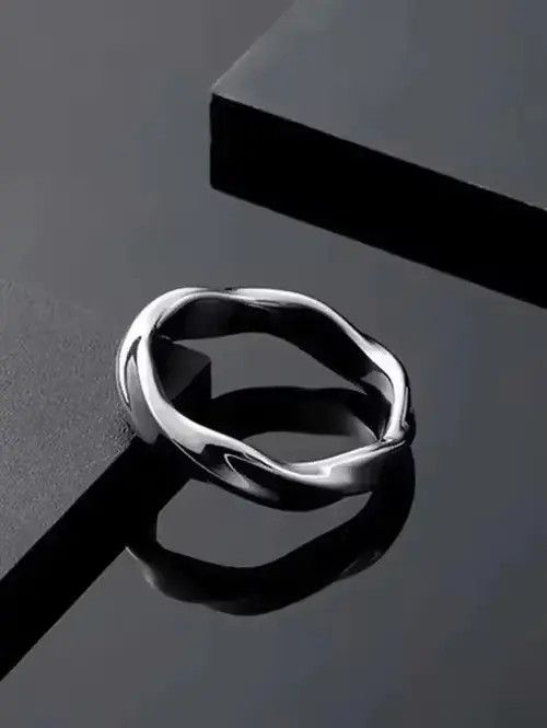Jewelry × Vintage Streetwear Retro Punk Vintage Minimal Ring Stainless Steel Size ONE SIZE - 3 Thumbnail