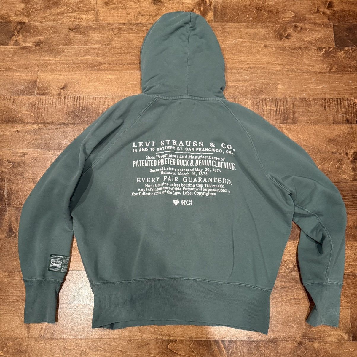 Reese Cooper Levi's x Reese Cooper Inc RSI Two Pocket Green Hoodie Size US L / EU 52-54 / 3 - 2 Thumbnail