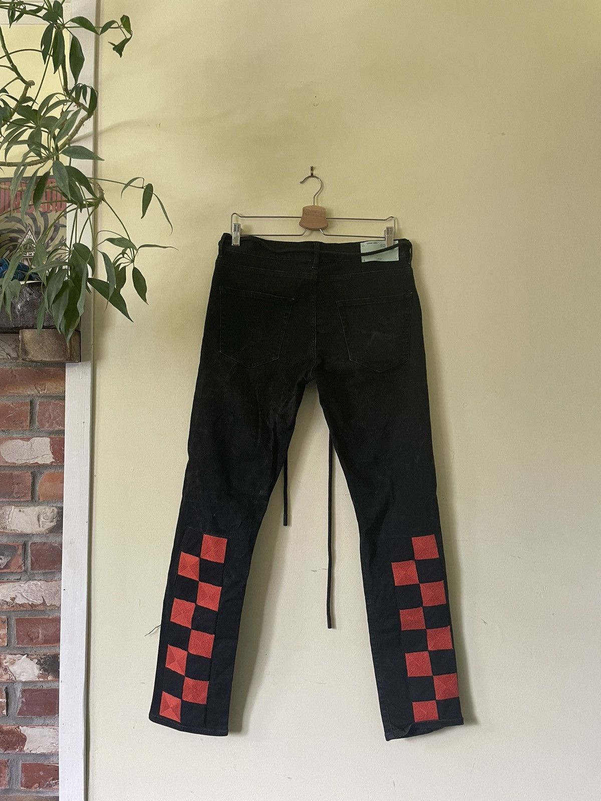 Off-White Off White Checkered Back “Slim Fit” Jeans Size US 32 / EU 48 - 1 Thumbnail