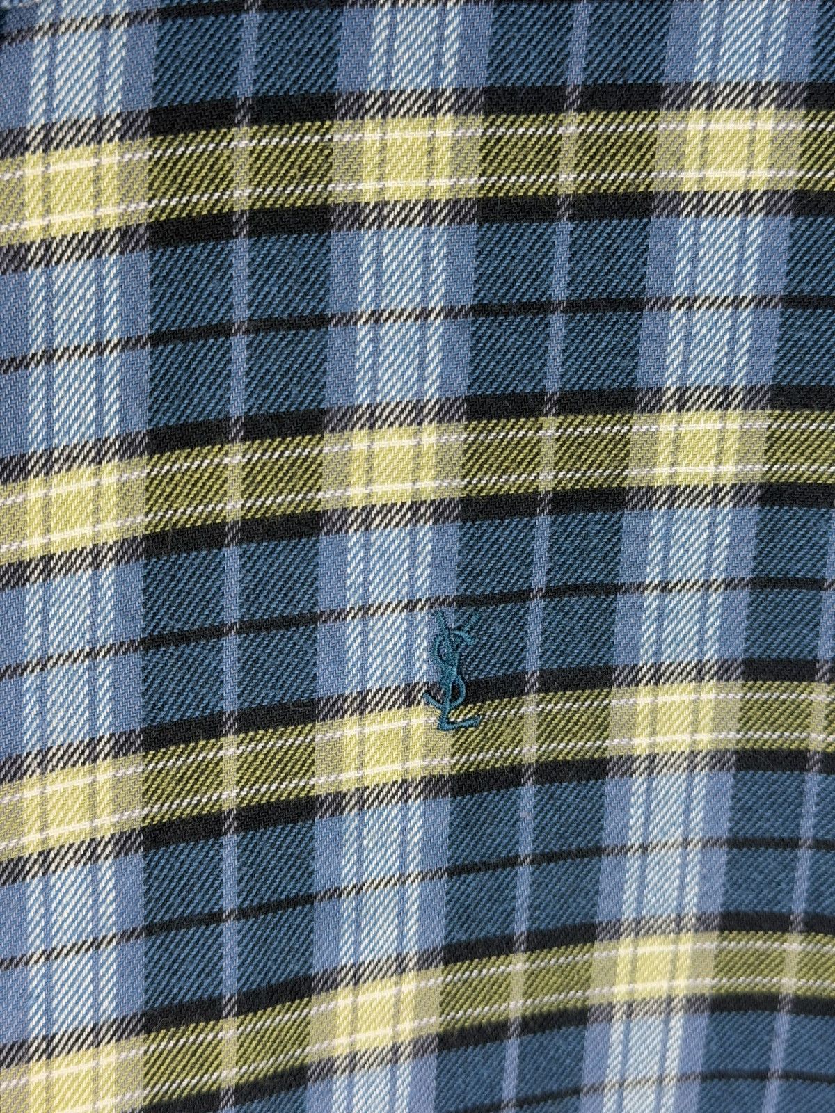 Yves Saint Laurent YSL Shirt Check Plaid Flannel Vintage Yves Saint Laurent Size US XL / EU 56 / 4 - 2 Thumbnail