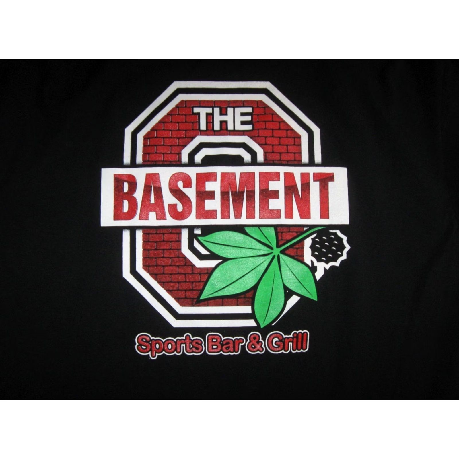 Gildan Nike Basement Sports Bar & Grill Northeast Ohio t Shirt Mens XL Black Gildan Dryblend Cotton Short Sleeve Graphic Print Crew Neck Vintage No Size US XL / EU 56 / 4 - 4 Thumbnail