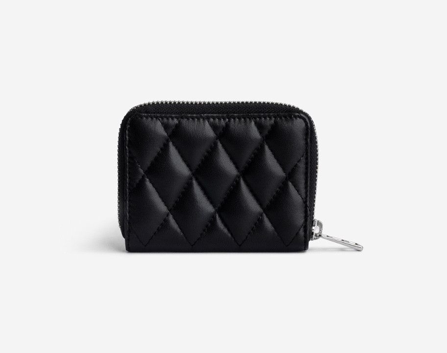 Zadig & Voltaire Zadig&Voltaire Mini Charms Wallet in Black Leather Size ONE SIZE - 3 Thumbnail