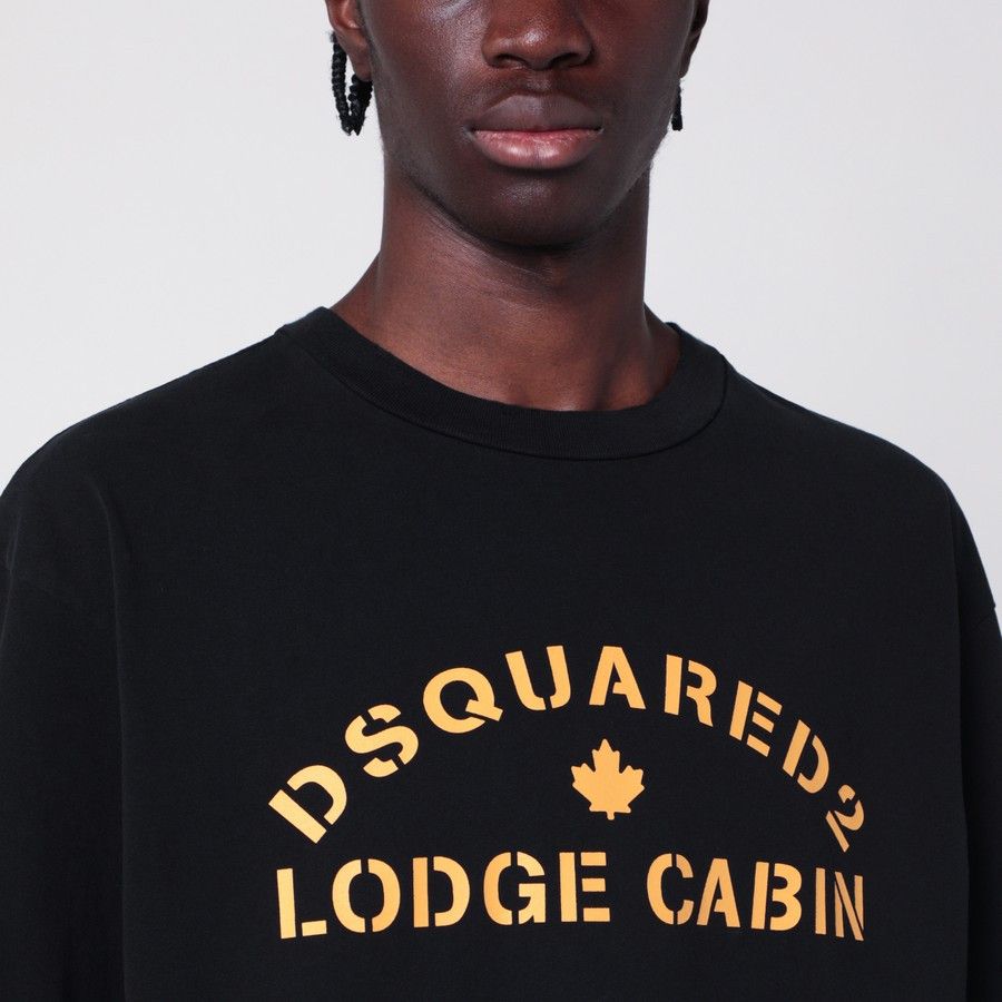 Dsquared2 o1d2blof0226 Cotton Logo T-Shirt in Black Size US XL / EU 56 / 4 - 4 Thumbnail