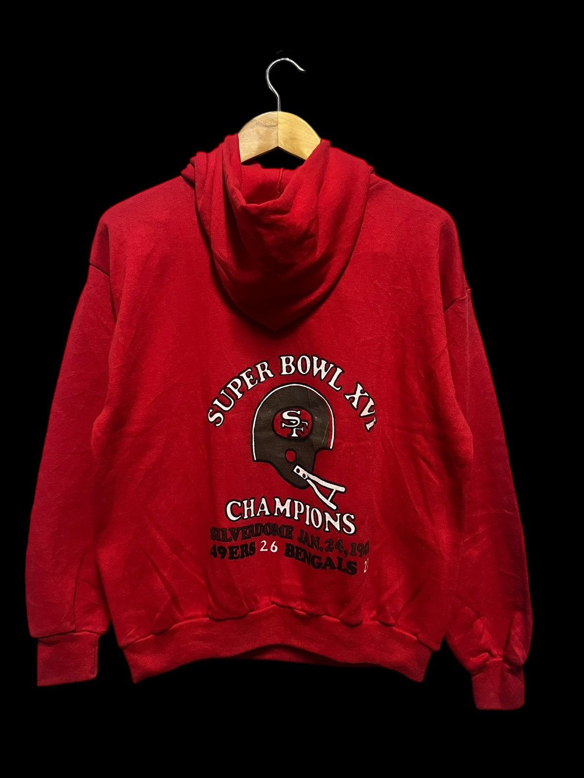 NFL Vintage 80s San Francisco 49ers Hoodie Sweatshirt Size US L / EU 52-54 / 3 - 2 Thumbnail
