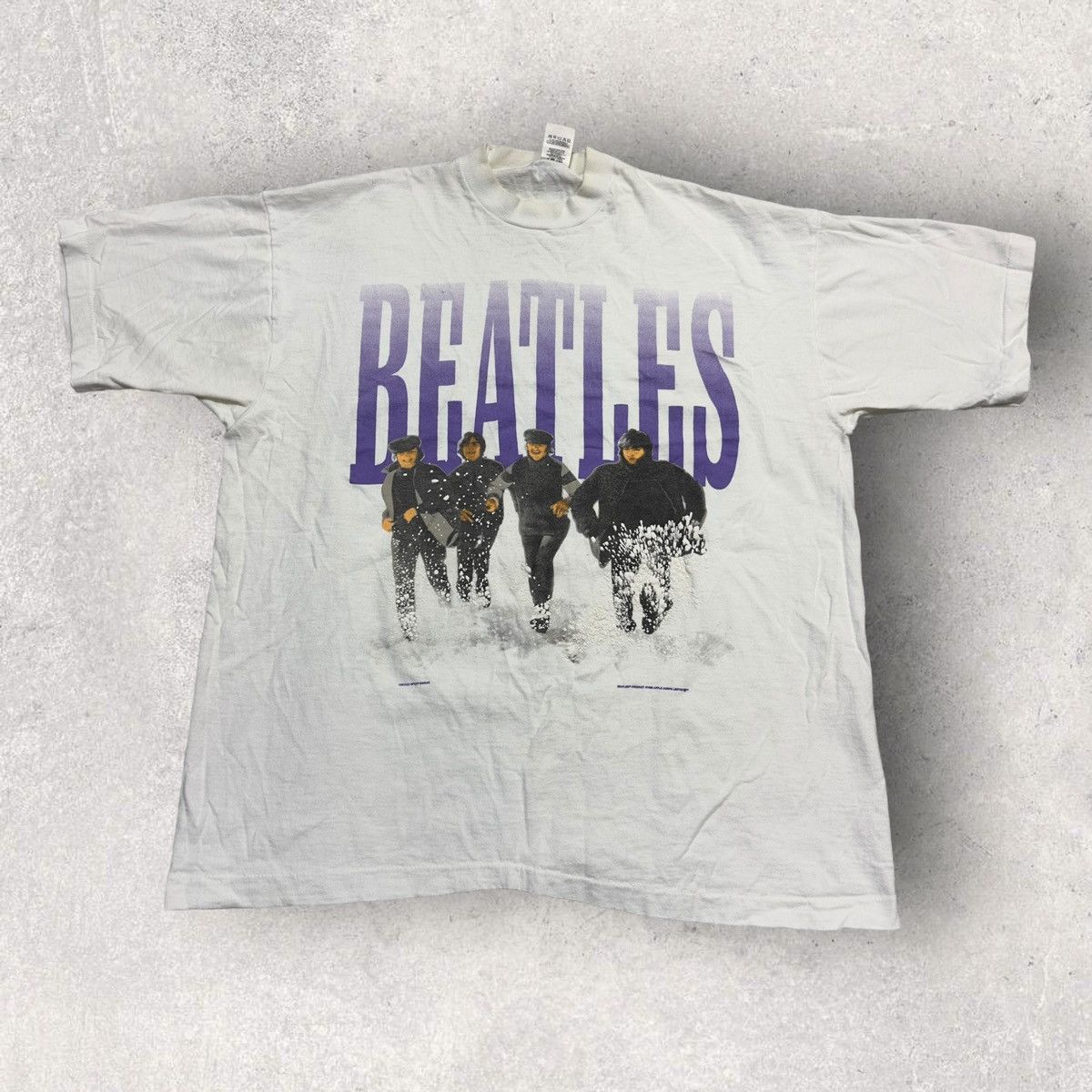 image of Band Tees x Fruit Of The Loom Vintage Beatles Tee in White, Men's (Size XL)