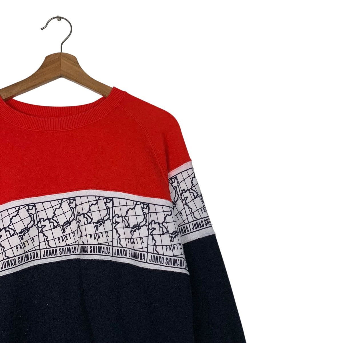 Junko Shimada 90’s JUNKO SHIMADA Colorblock Crewneck Sweatshirt #3631-C166 Size US M / EU 48-50 / 2 - 4 Thumbnail