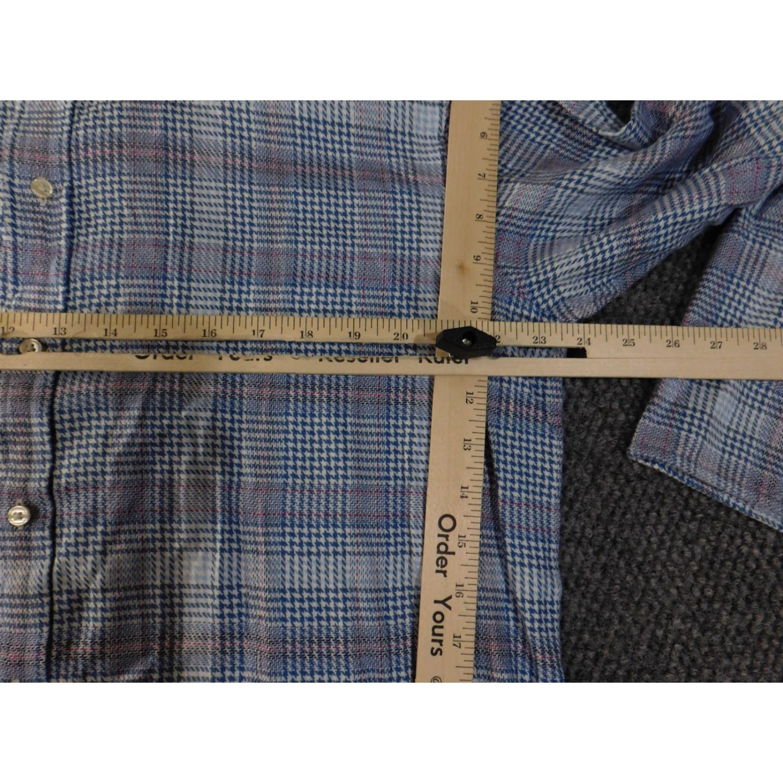 Pinko Thomas Pink dress shirt Mens 16.5 Blue plaid Prestige business casual Shirt Mens Blue Plaid 16.5 Button-Down French Cuff Knit Cotton Size US XL / EU 56 / 4 - 5 Thumbnail