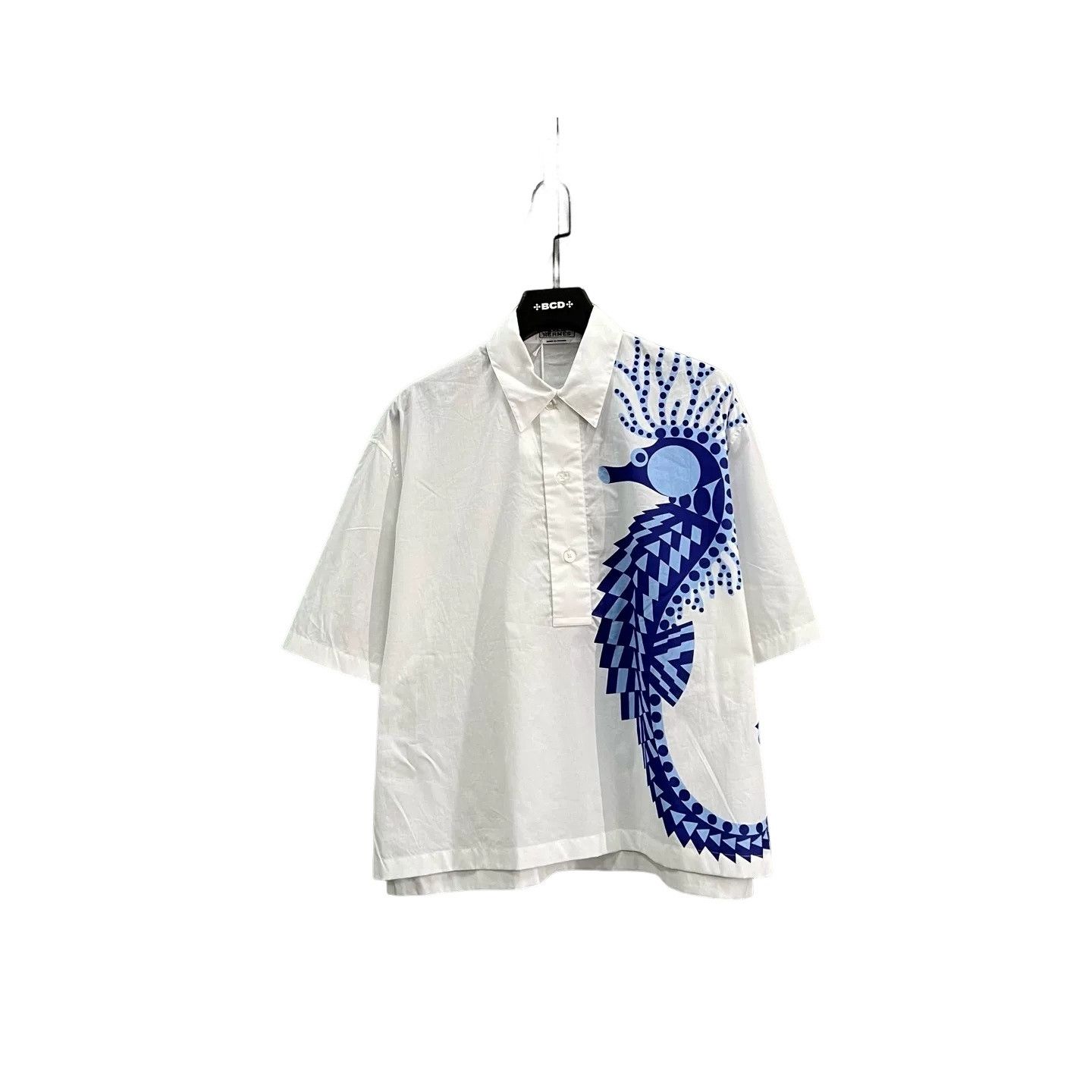Hermes Hermes Seahorse Print Popover Shirt US M Size US M / EU 48-50 / 2 - 1 Thumbnail