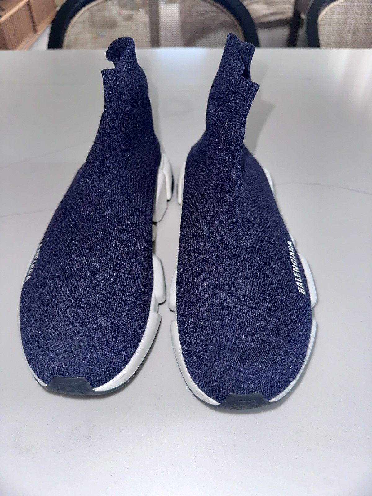 Balenciaga BALENCIAGA NAVY SPEED KNIT SOCK TRAINER SNEAKERS SIZE 7 Size US 7 / EU 40 - 3 Thumbnail