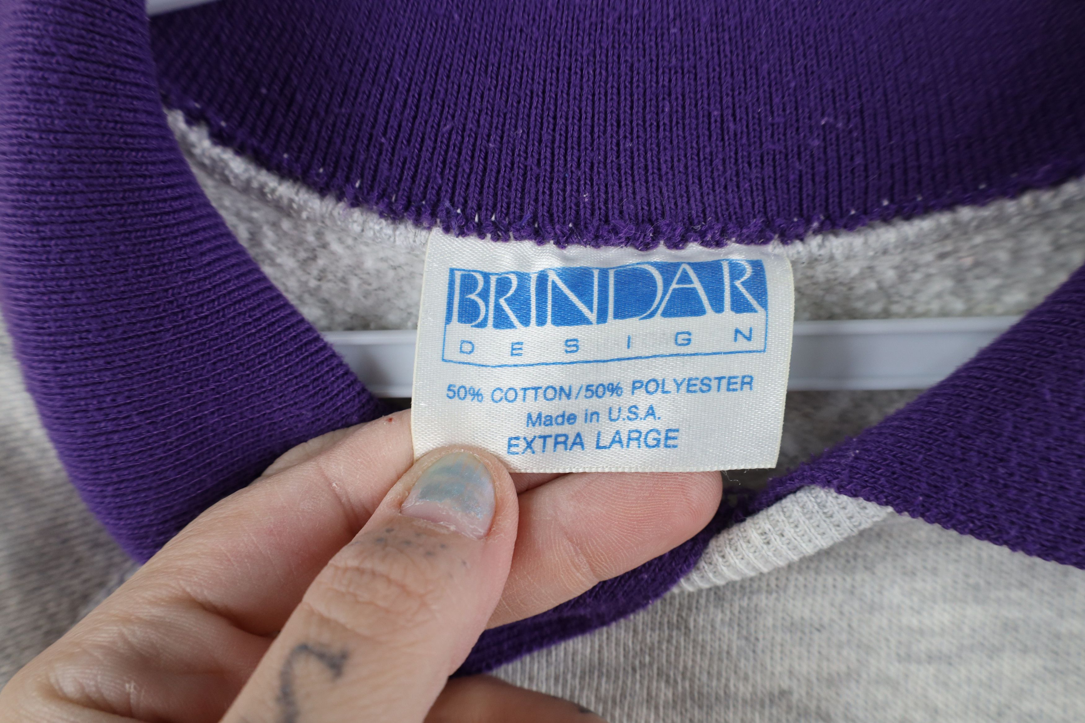 Vintage Vintage 90s Streetwear Hill Virginia Collared Sweatshirt Size XL / US 12-14 / IT 48-50 - 9 Thumbnail