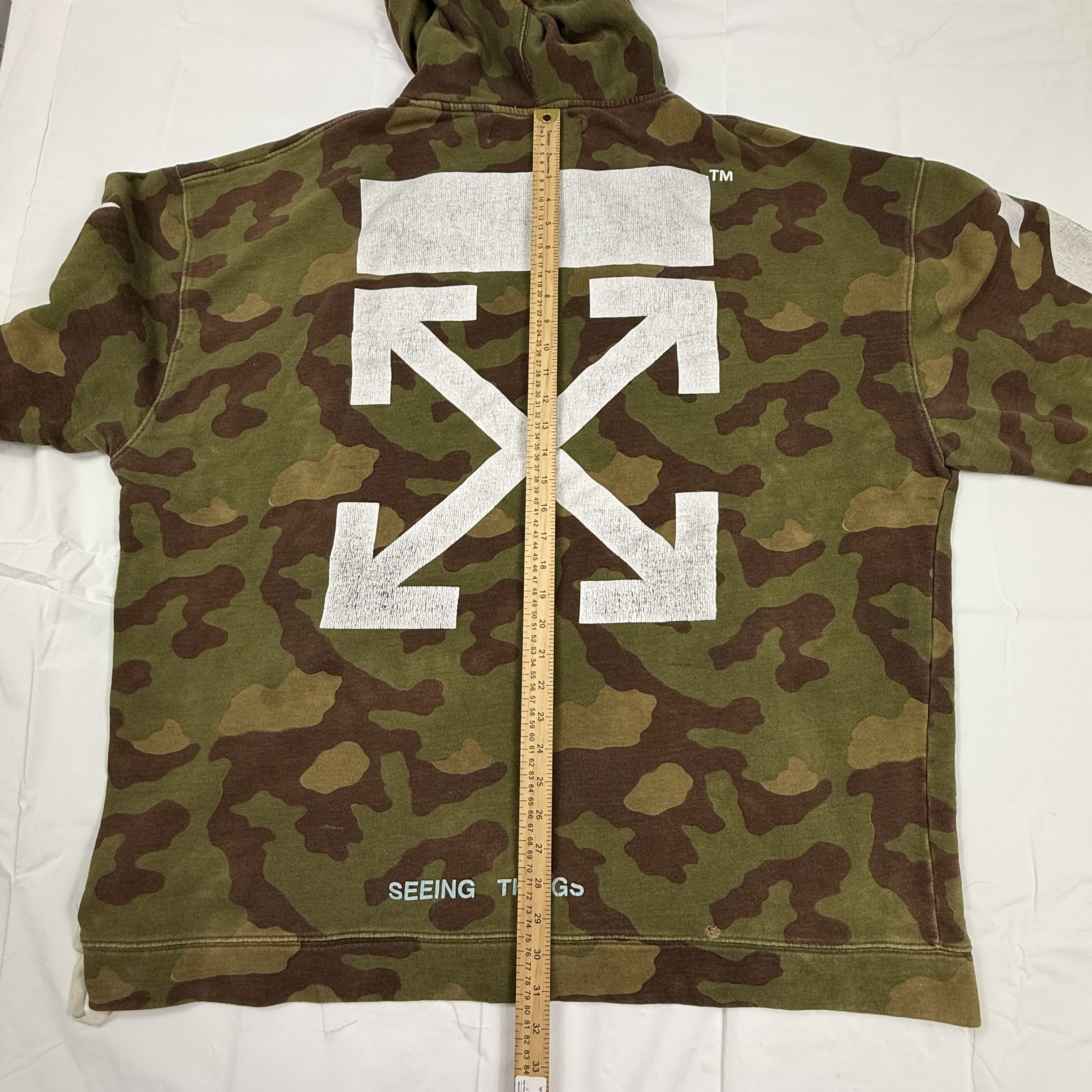 Off-White Off-White Seeing Things Camo Hoodie XXL Size US XXL / EU 58 / 5 - 11 Thumbnail