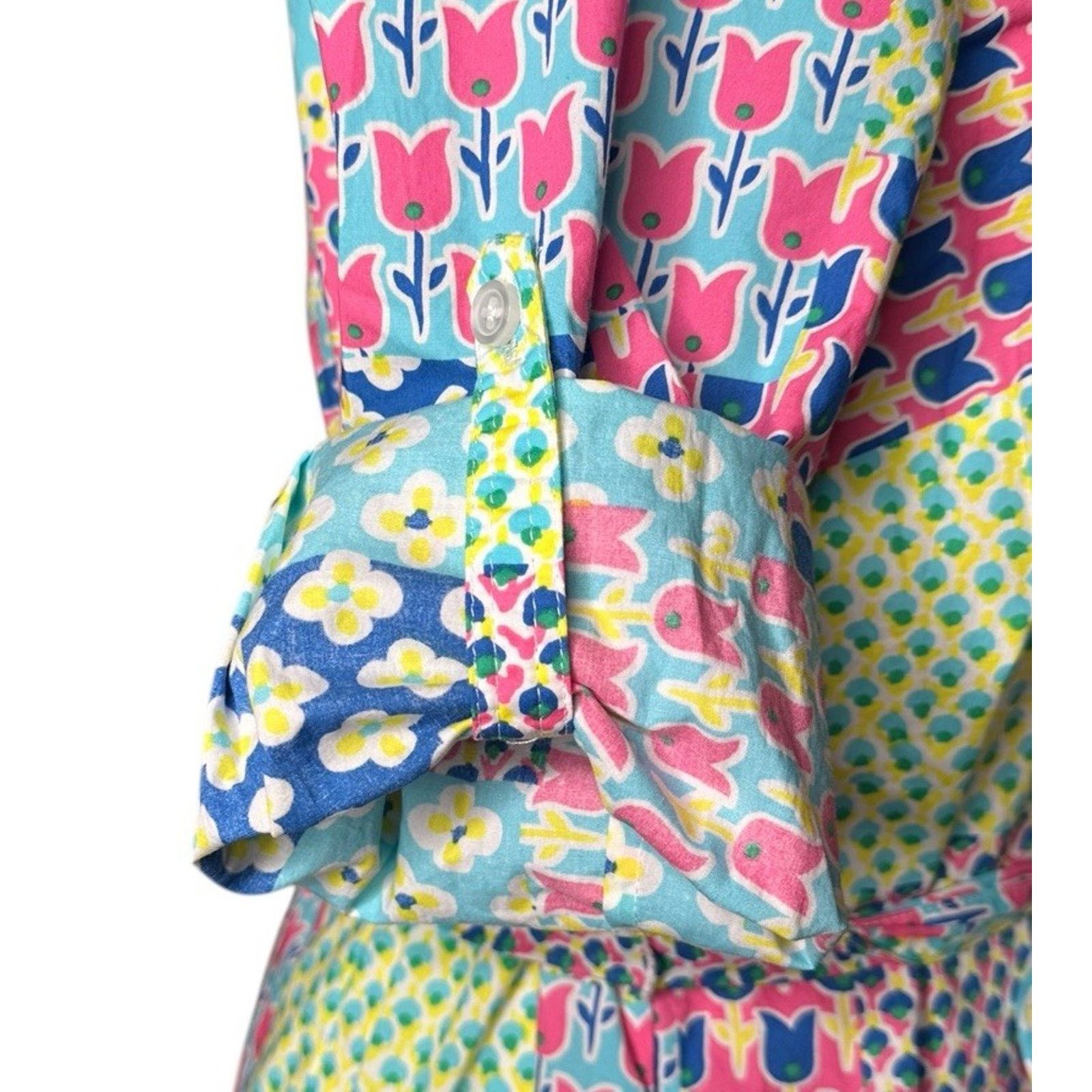 Other Talbots Island Patchwork Floral Print Belted Shirt Dress 4 Size S / US 4 / IT 40 - 11 Thumbnail
