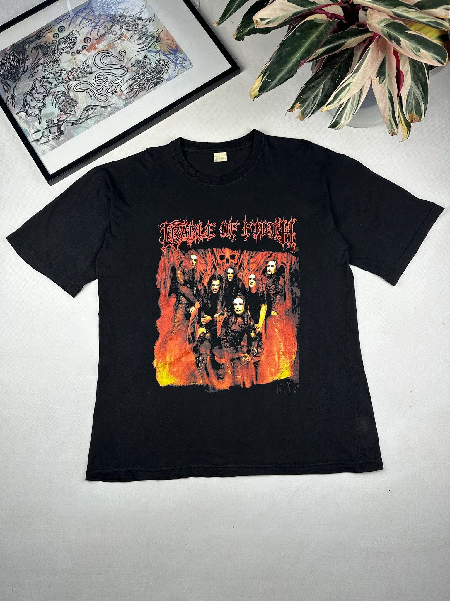 Band Tees Cradle Of Filth Vintage 2000s Rock Band Tee Size US XL / EU 56 / 4 - 1 Thumbnail