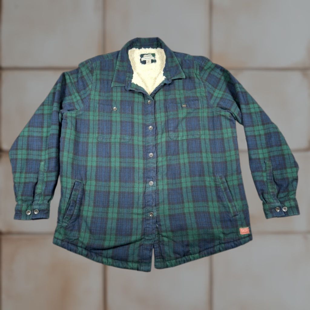 Vintage LL Bean Shirt Women XL Blue Green Plaid Sherpa Lined Flannel Blackwatch Button-Up Casual, Travel, Workwear Womens XL Amazon, eBay, etc. Size XL / US 12-14 / IT 48-50 - 1 Thumbnail