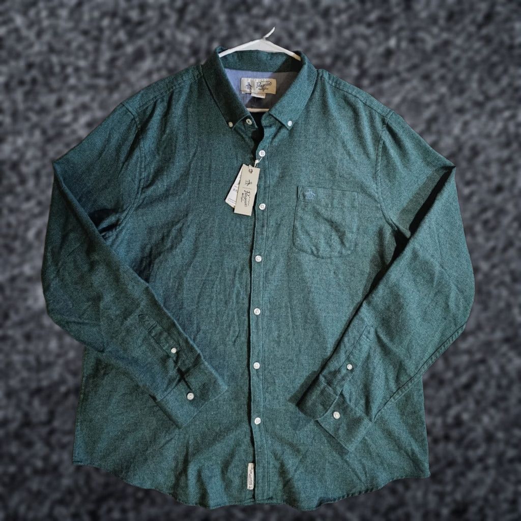 Original Penguin VINTAGE Original Penguin Button-Up Shirt Mens 2XL Green Shirt Classic Preppy Size US XXL / EU 58 / 5 - 1 Thumbnail