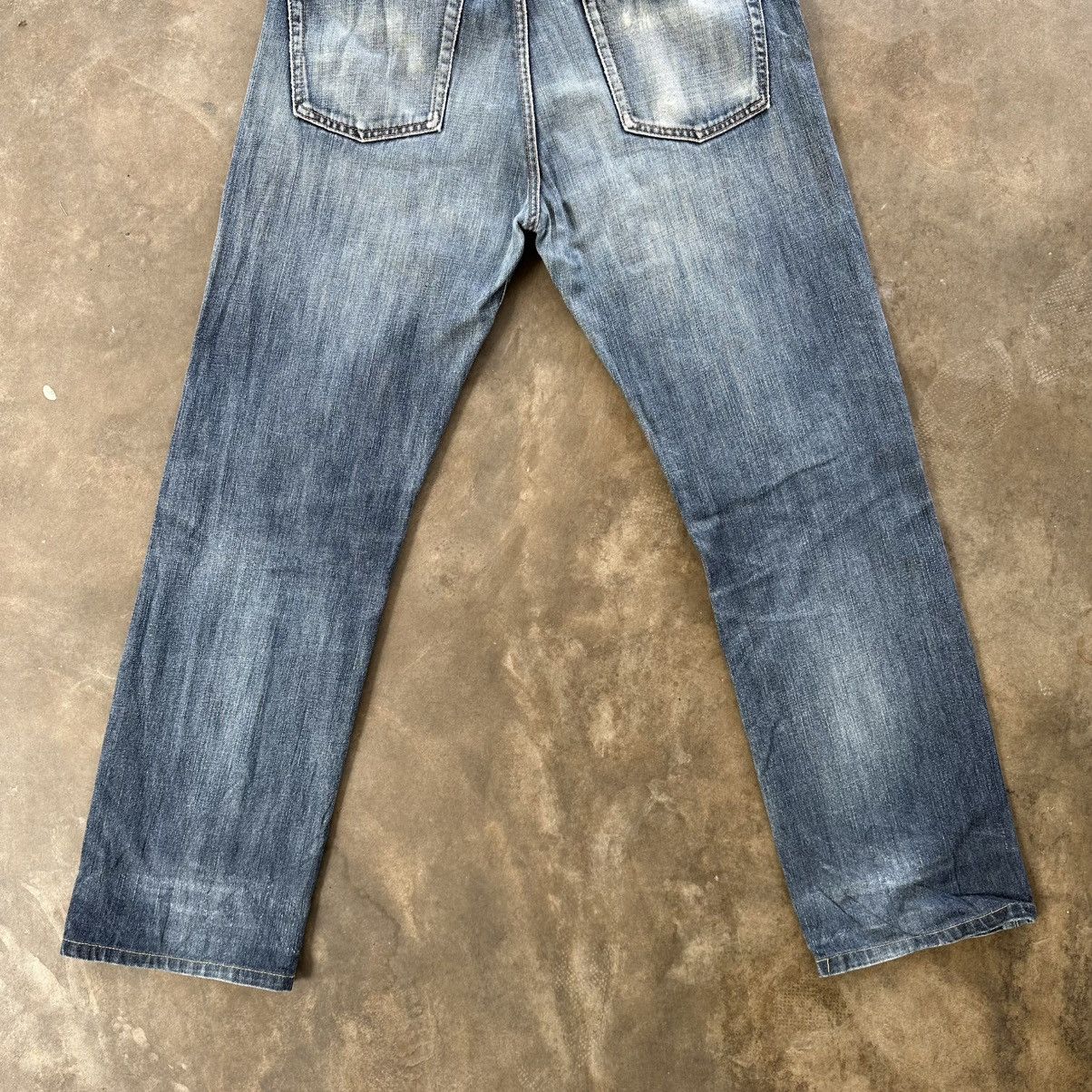 Japanese Brand Vintage Japanese Faded Distressed Denim Jean Pant W33 Size US 33 - 10 Thumbnail