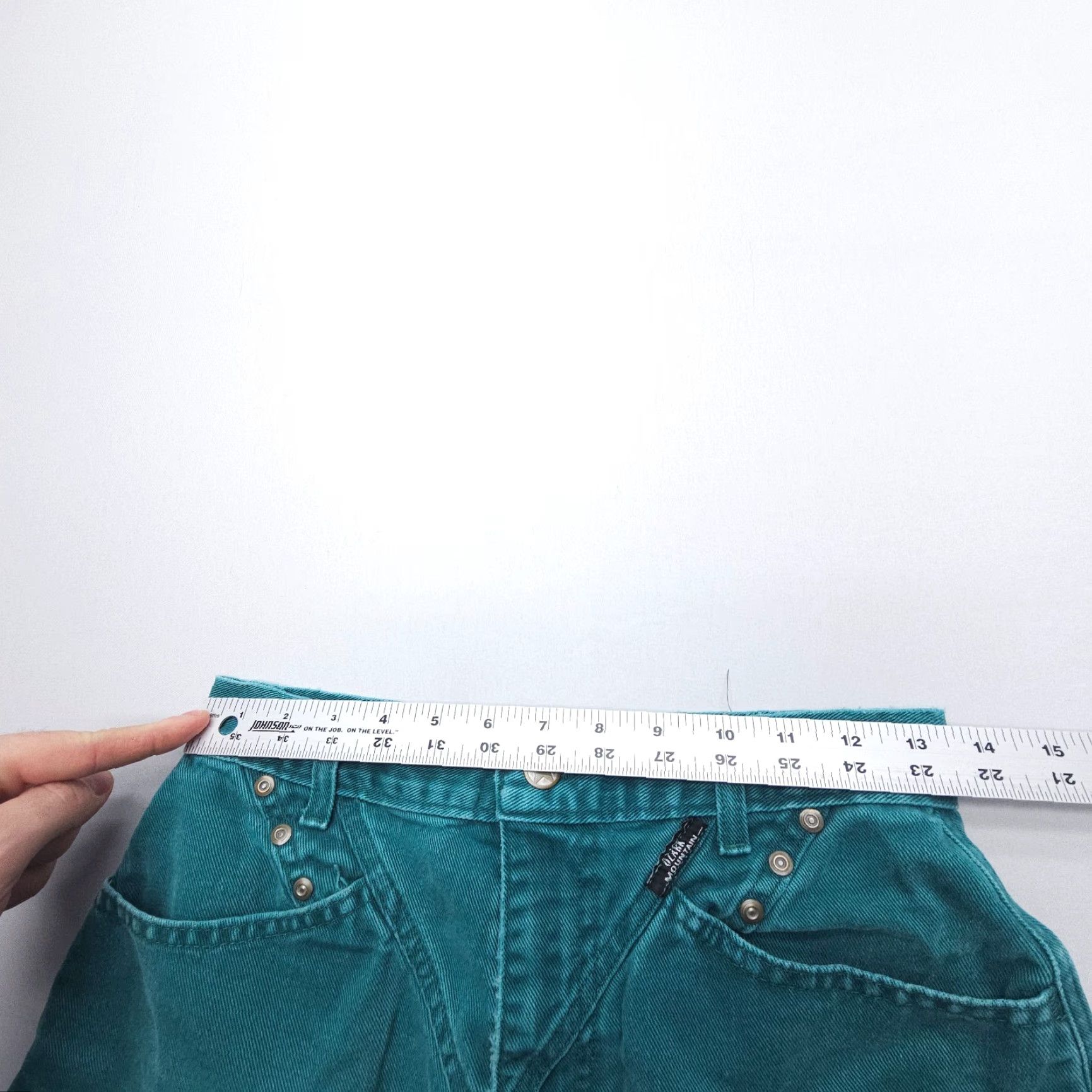 Vintage VINTAGE Ozark Mountain High Rise Jeans Womens 27 x 32 Green Riding Studded 80s 90s Mom Size 27" / US 4 / IT 40 - 6 Thumbnail