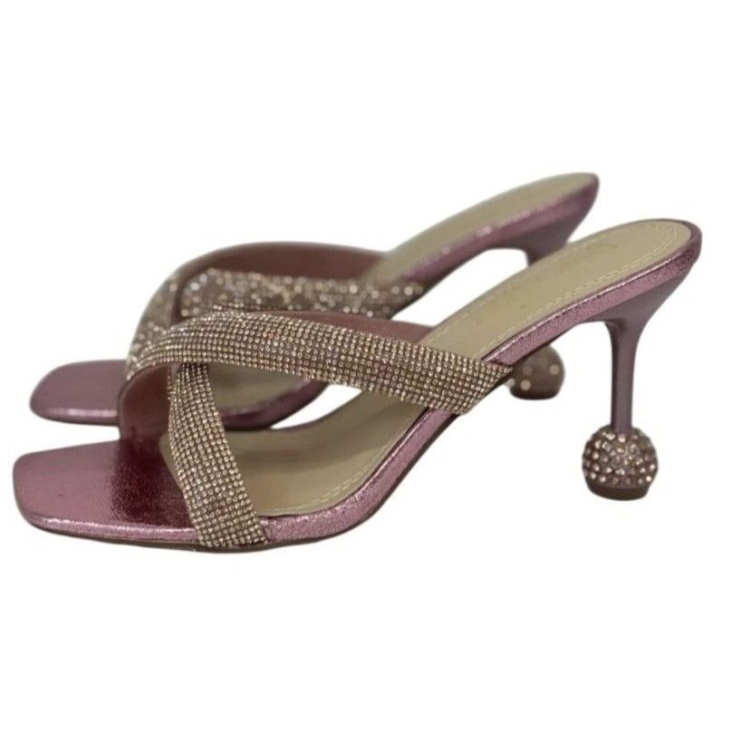 Other CHASE+CHLOE / Olla-1 / Pink / Rhinestone Embellished Cross-S Size US 8.5 / IT 38.5 - 2 Thumbnail