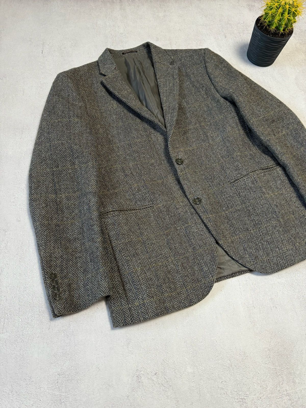 Harris Tweed × Vintage Vintage Harris Tweed Blazer Wool Mens 42R Size 90s Size 42R - 2 Thumbnail