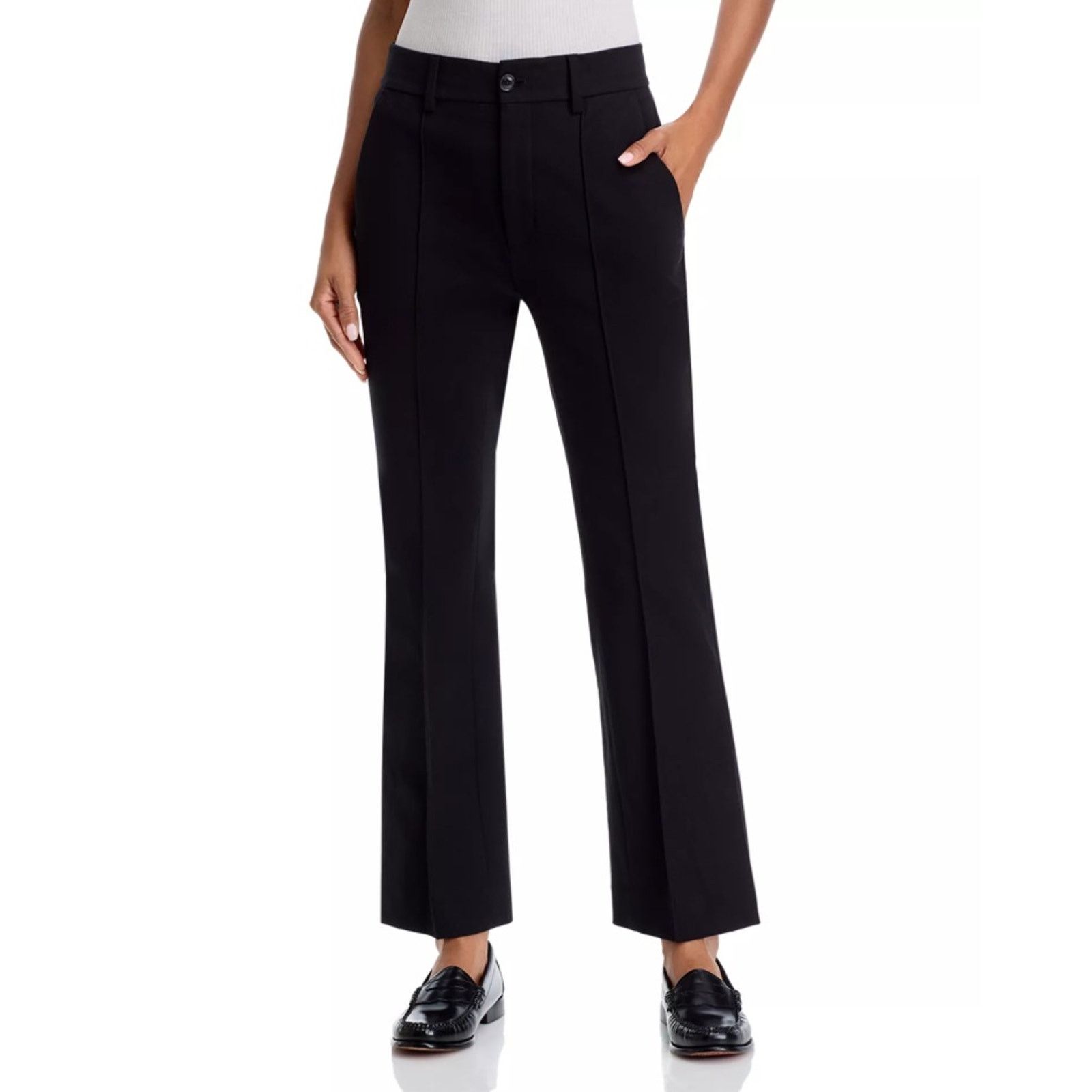 Frame Frame Women Black Cotton Twill Crop Flare Trouser Size US 6 Size 28" / US 6 / IT 42 - 1 Thumbnail