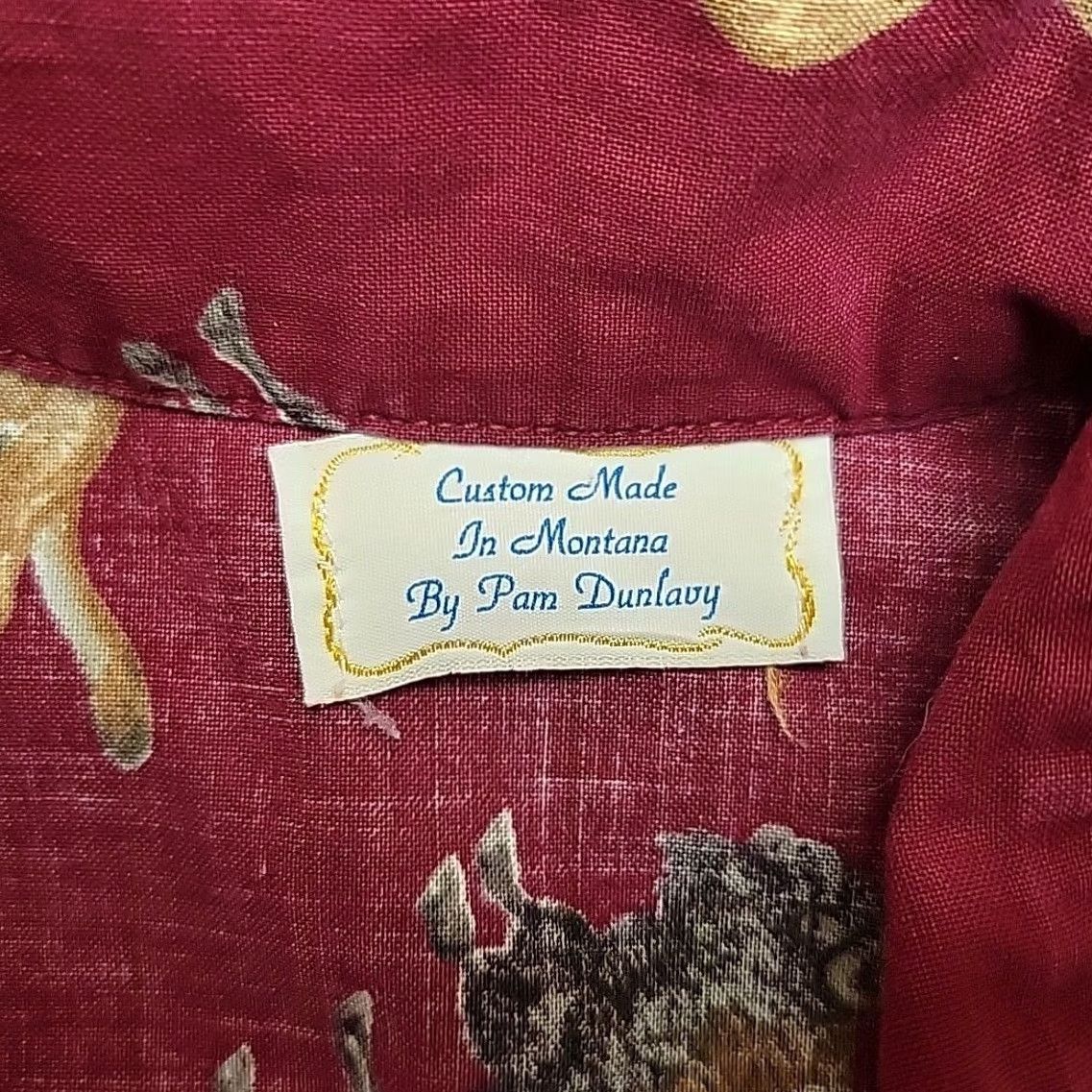 Vintage VTG Handmade Shirt Mens M Pearl Snap Western Elk Grizzly Hunting Cowboy Montana Shirt Size US M / EU 48-50 / 2 - 5 Thumbnail