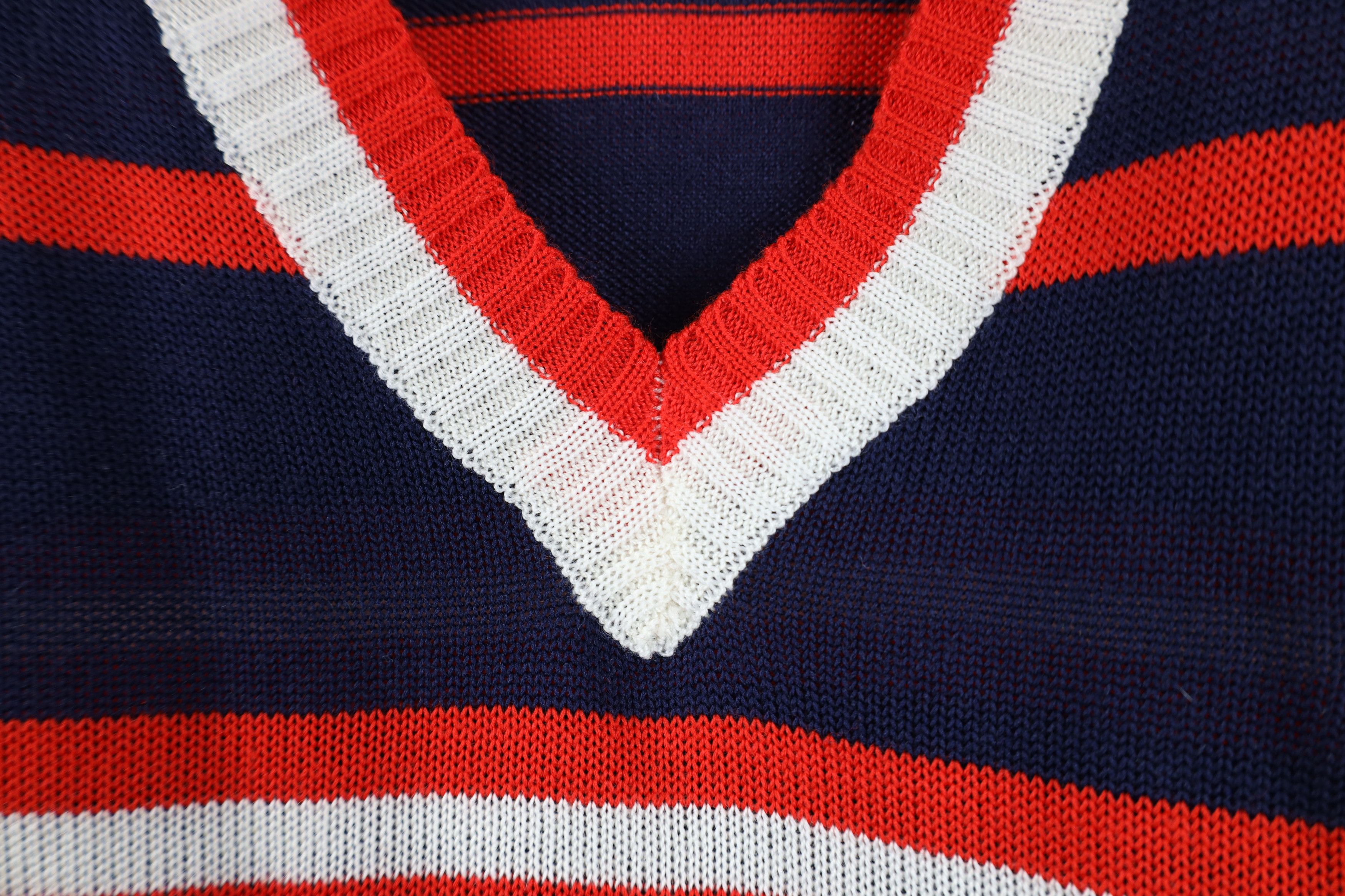 Vintage Vintage 70s Streetwear Sailing Knit Short Sleeve Sweater Size XL / US 12-14 / IT 48-50 - 5 Thumbnail