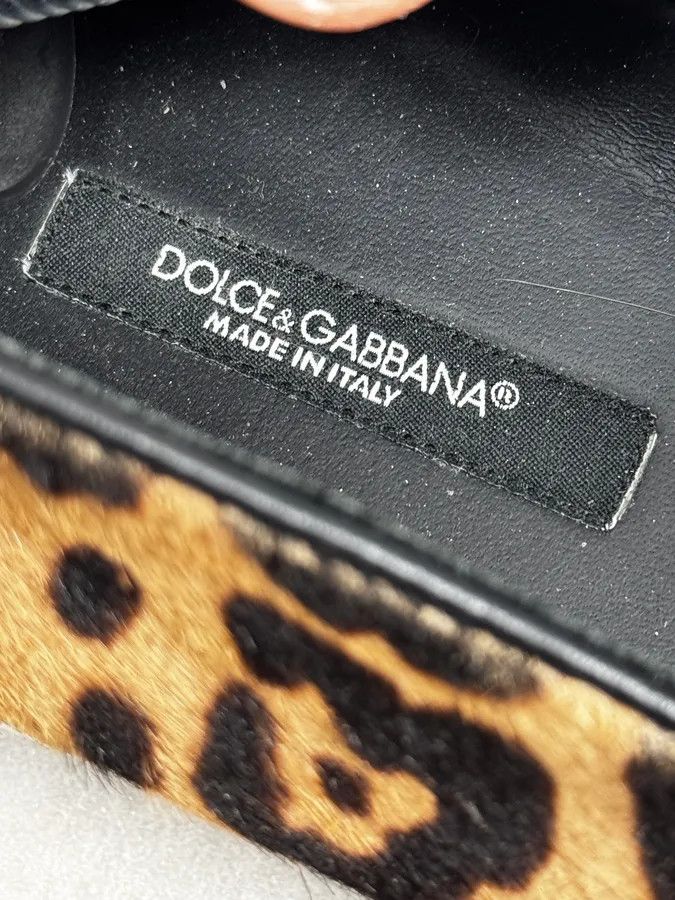 Dolce & Gabbana 2010s Dolce & Gabbana Leopard Fur Slip-On Shoes Size US 11 / EU 44 - 6 Thumbnail