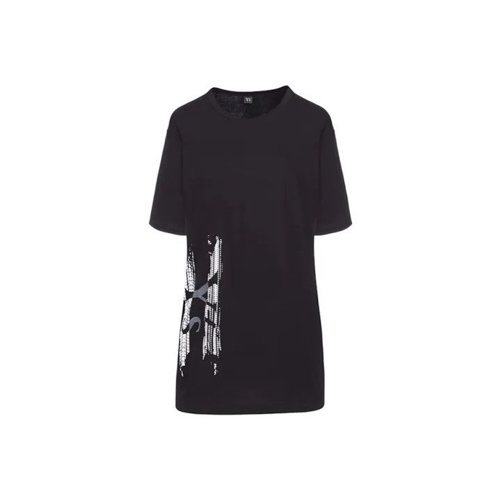 Yohji Yamamoto Yohji Yamamoto Black Letter Print T-Shirt 0079 Size S / US 4 / IT 40 - 1 Thumbnail
