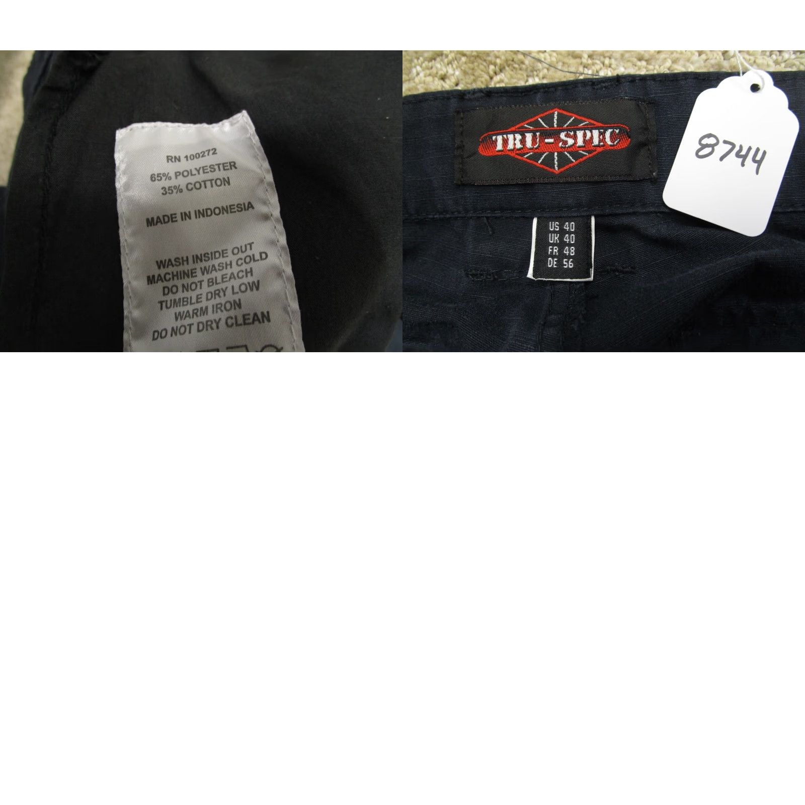Vintage Tru Spec Pants Men 40x33 Blue Cargo Tactical Rip Stop Utility Trousers Workwear Size US 40 / EU 56 - 8 Thumbnail