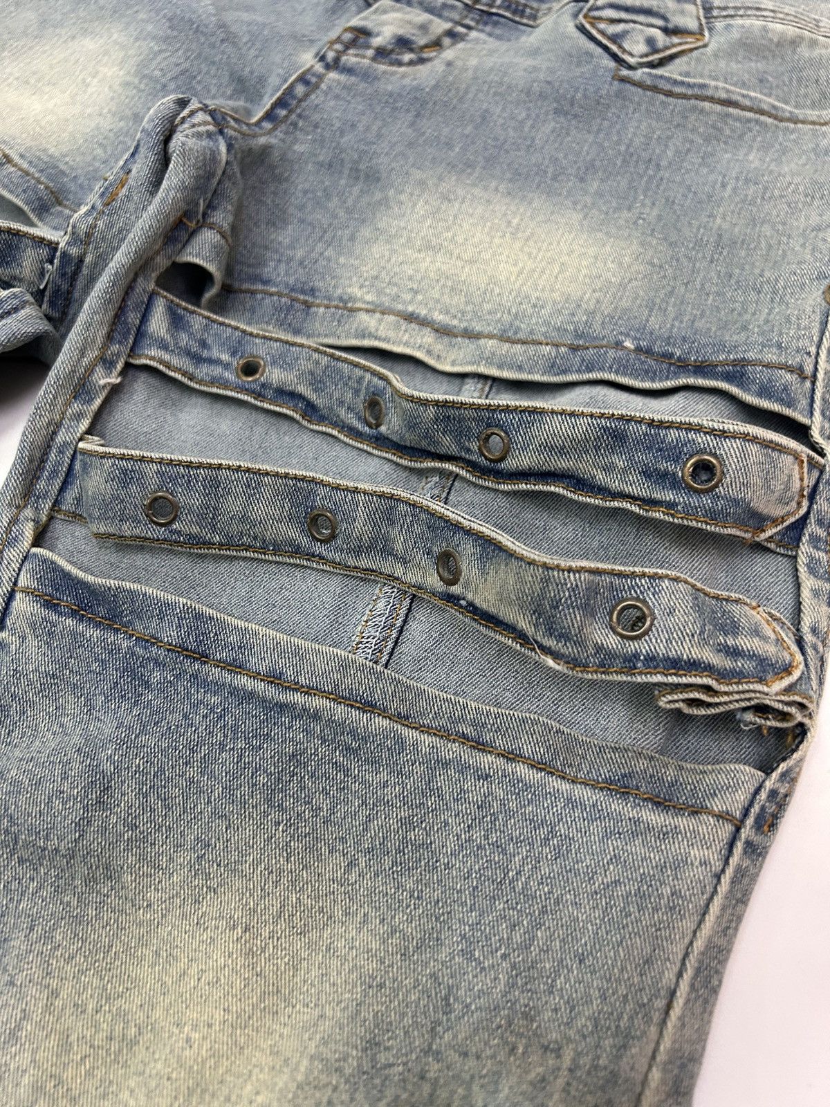 Japanese Brand × Vintage 💥 Vintage Japanese Punk Style Boot Cut Jeans Size 28" / US 6 / IT 42 - 8 Thumbnail