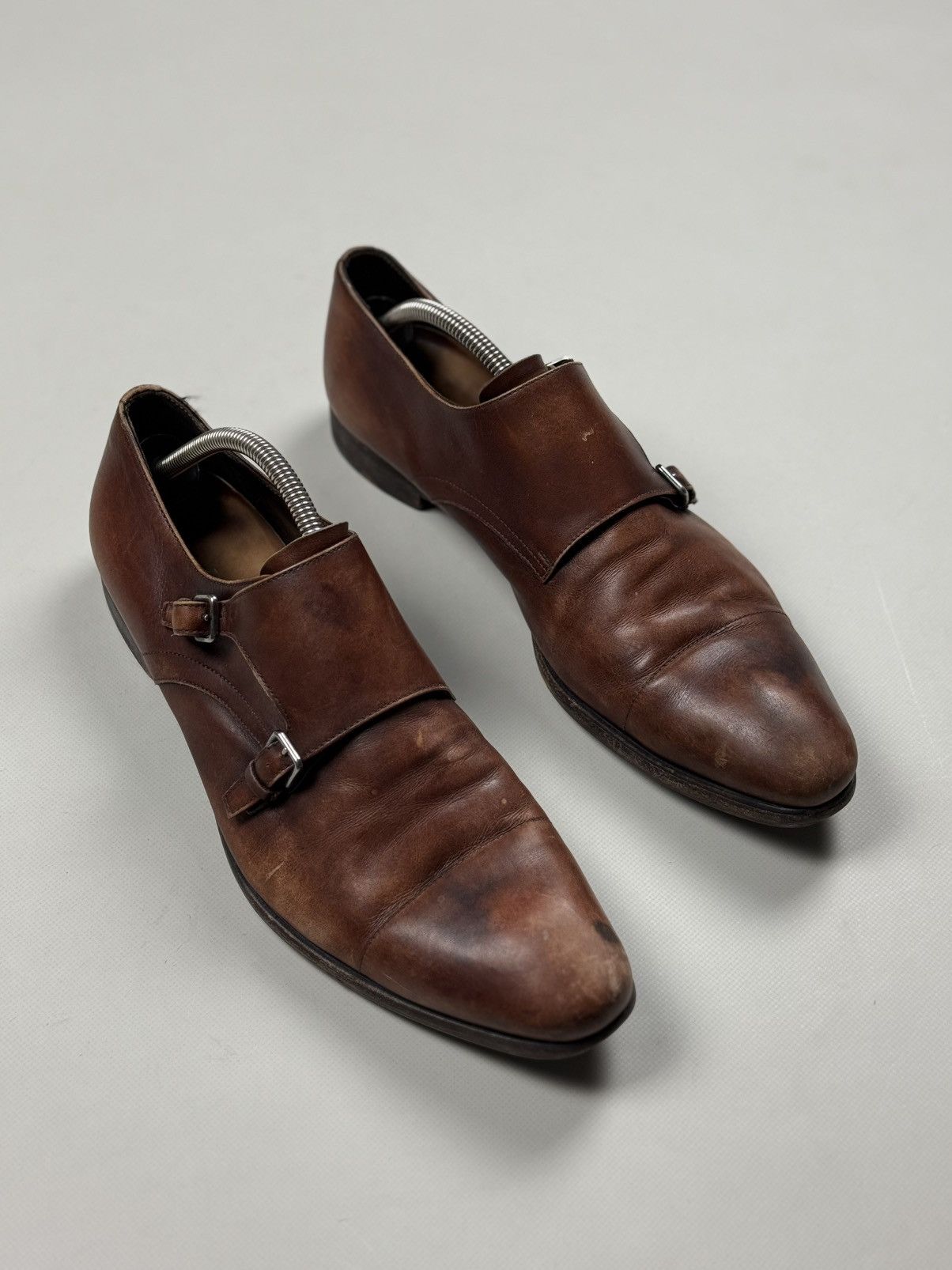 靴 PRADA double monk leather shoes archive Prada Double Monk Strap