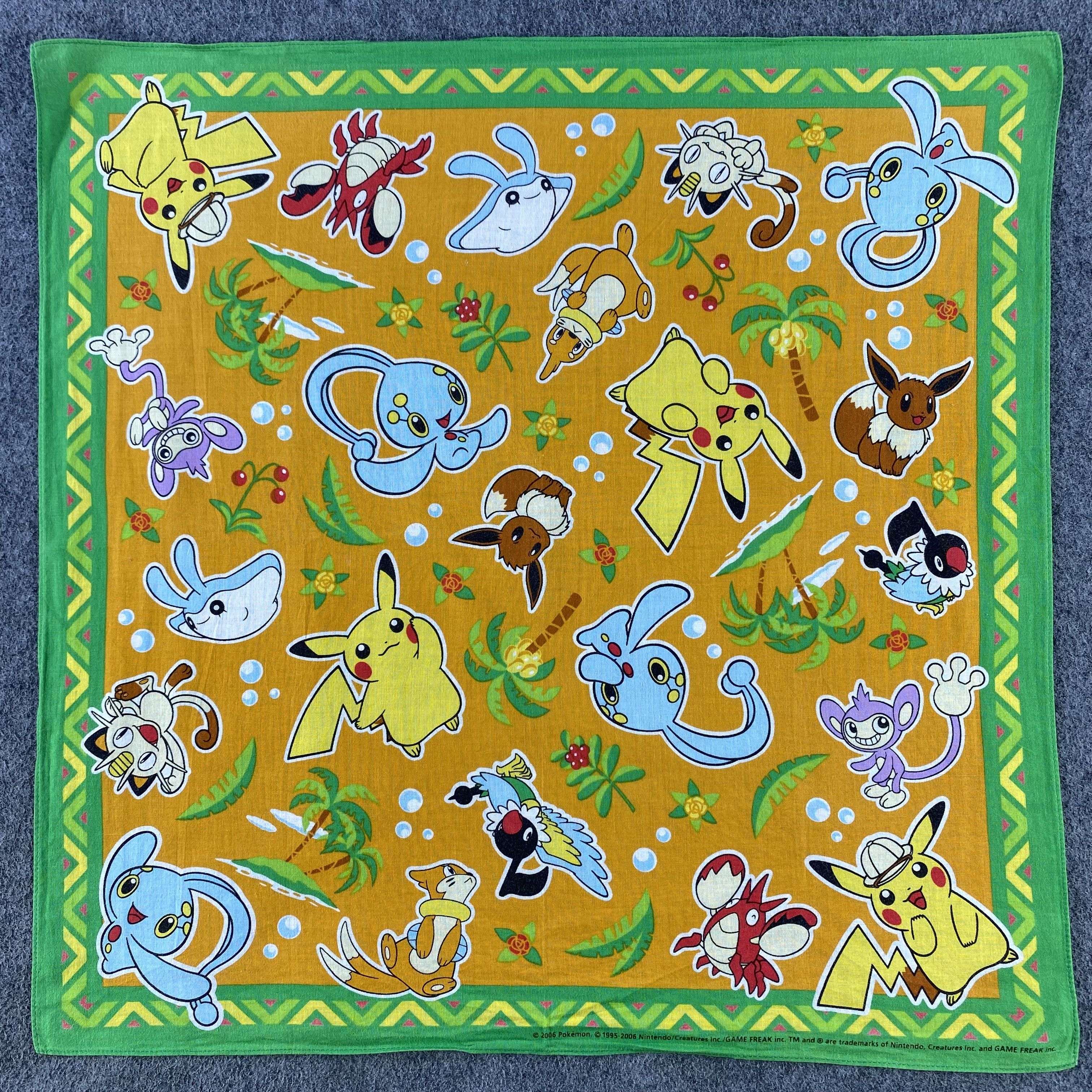 Anime × Vintage Pokemon Handkerchief/Neckerchief/Bandana HC772 Size ONE SIZE - 1 Thumbnail