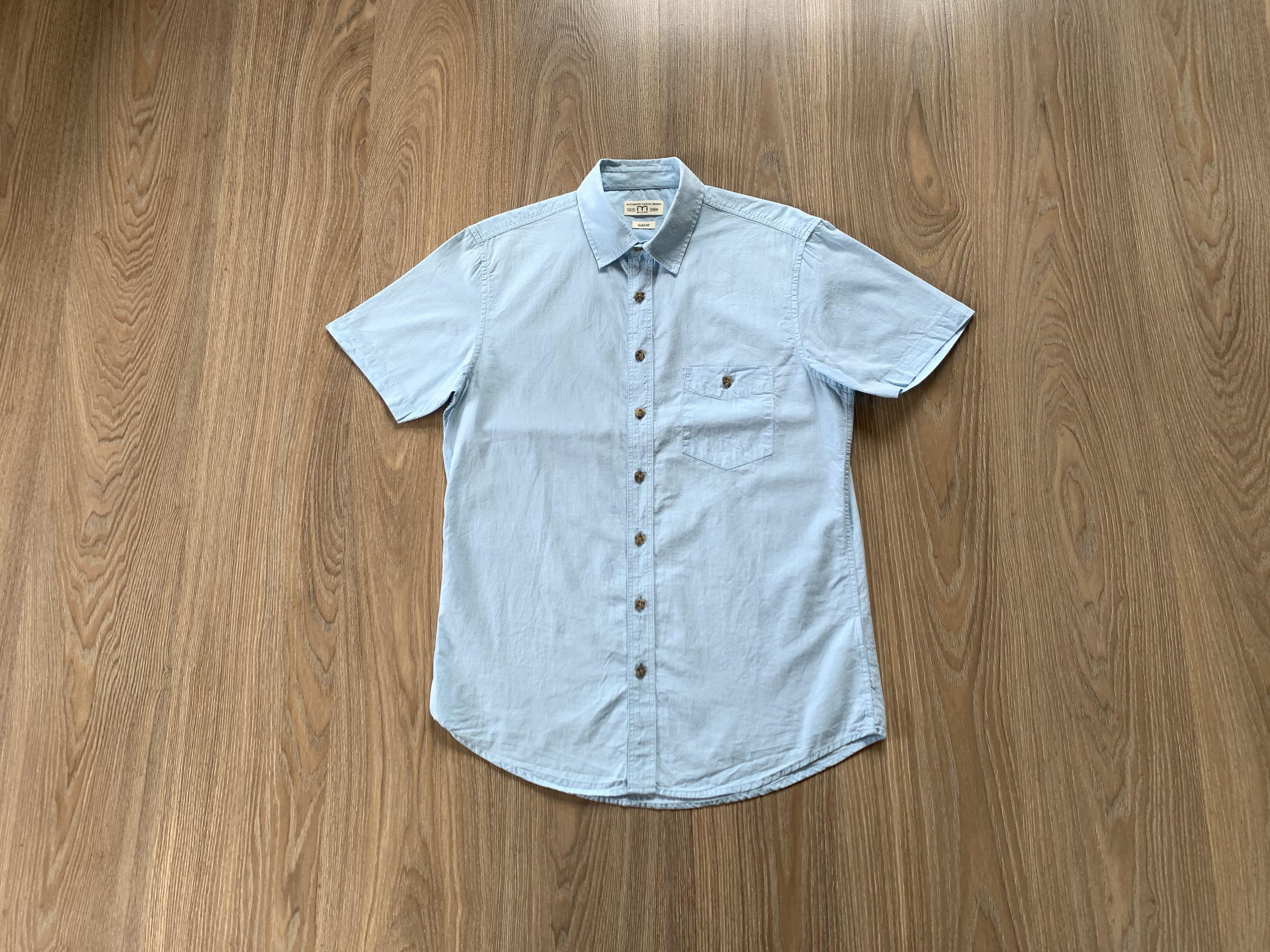 Other Milano Slim Fit Cotton Short Sleeve Basic Shirt Size US M / EU 48-50 / 2 - 1 Thumbnail
