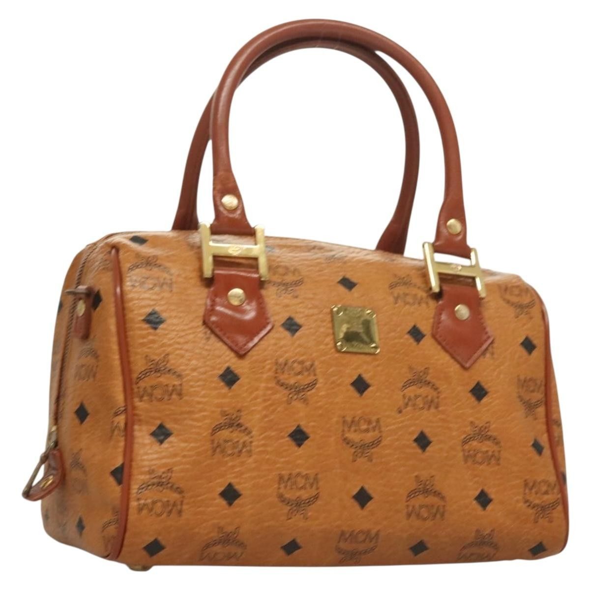 MCM MCM Visetos Handbag Canvas and Leather Size ONE SIZE - 1 Thumbnail