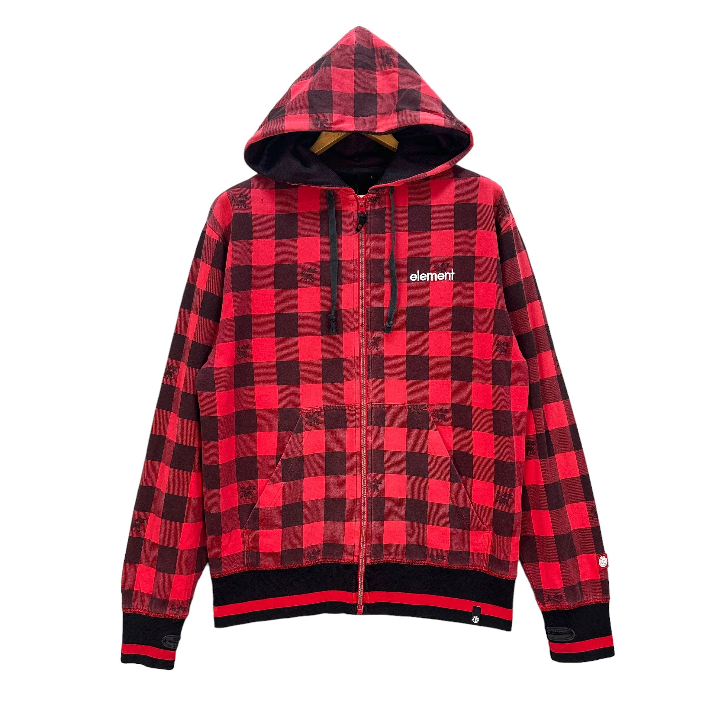 Element ELEMENT SKATEBOARDS CHECKED/PLAID ZIPPER HOODIES #8691-021 Size US L / EU 52-54 / 3 - 1 Thumbnail