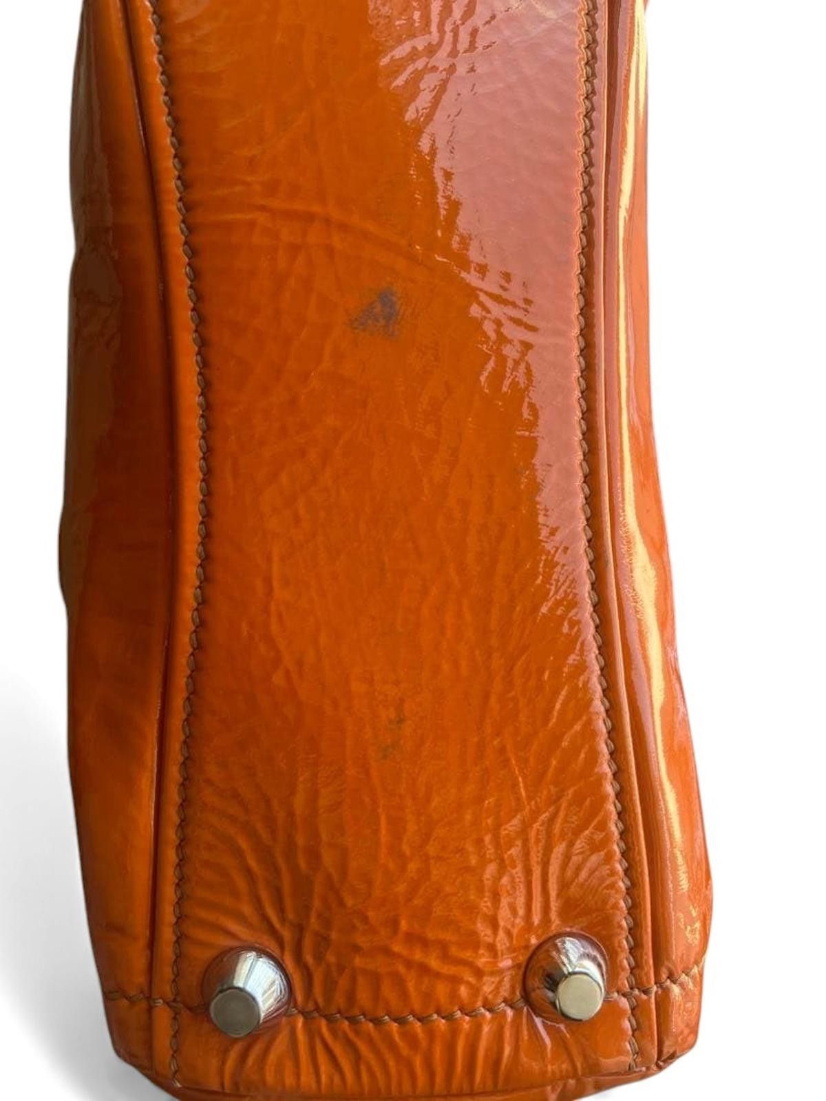 Miu Miu Miu Miu - Patent Leather Satchel Bag in Orange Size ONE SIZE - 8 Thumbnail