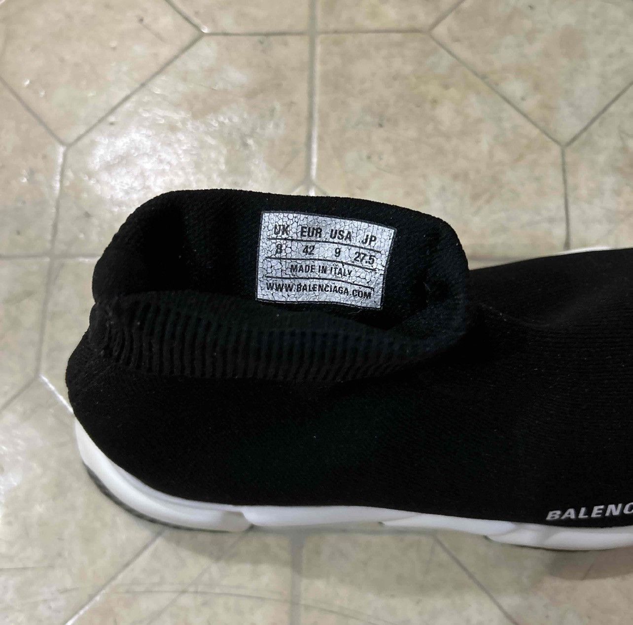 Balenciaga Balenciaga Speed Sneaker Black White 2018 Size US 9 / EU 42 - 6 Thumbnail
