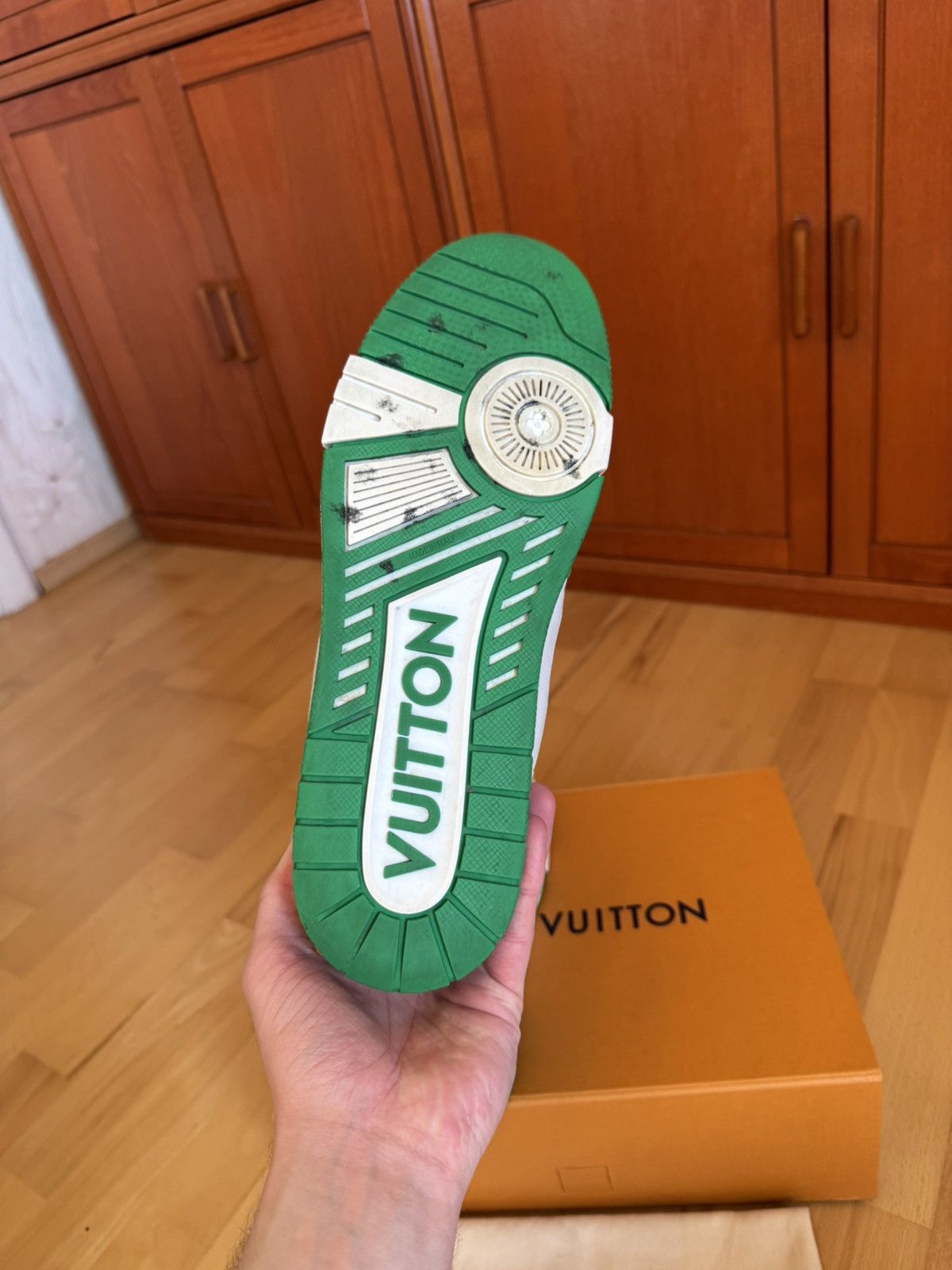 Louis Vuitton Louis Vuitton LV Trainer Velcro Strap Green Denim Size US 10 / EU 43 - 9 Thumbnail