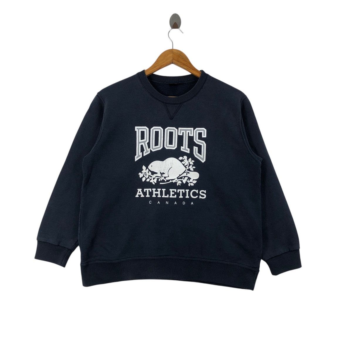 Roots × Vintage Vintage ROOTS Canada Sweatshirt Big Logo Crewneck Size US L / EU 52-54 / 3 - 1 Thumbnail