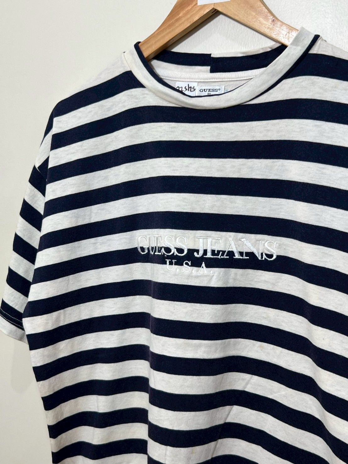 Vintage Vintage 90's Guess Jeans USA Striped shirt bnz01 Size US S / EU 44-46 / 1 - 1 Thumbnail