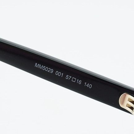 Max Mara Max Mara MM5029 001 Eyeglasses Black 57mm Square Frame Size ONE SIZE - 9 Thumbnail