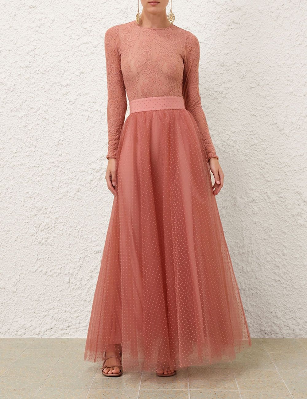 Zimmermann oc11z0825 Tulle Skirt in Blush Pink Size 34" / US 12 / IT 48 - 2 Thumbnail