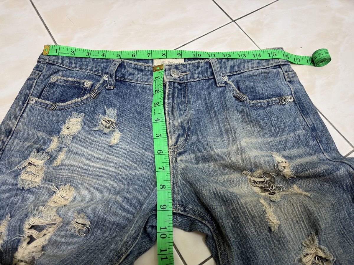 If Six Was Nine Hit Project Distressed Ring Hardware Light Wash Grunge Denim Size US 30 / EU 46 - 16 Thumbnail